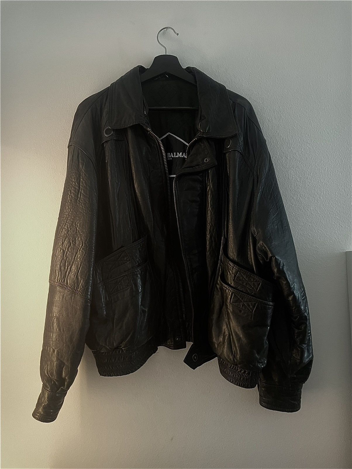Balmain Pierre Balmain Leather Jacket Size US XL / EU 56 / 4 - 2 Thumbnail