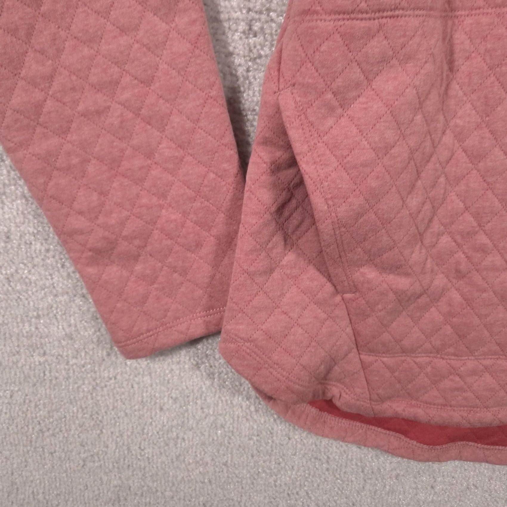 Pinko RBX Sweatshirt Womens XL Pink Quilted Cowl Neck Pullover Pockets Activewear Size XL / US 12-14 / IT 48-50 - 4 Thumbnail