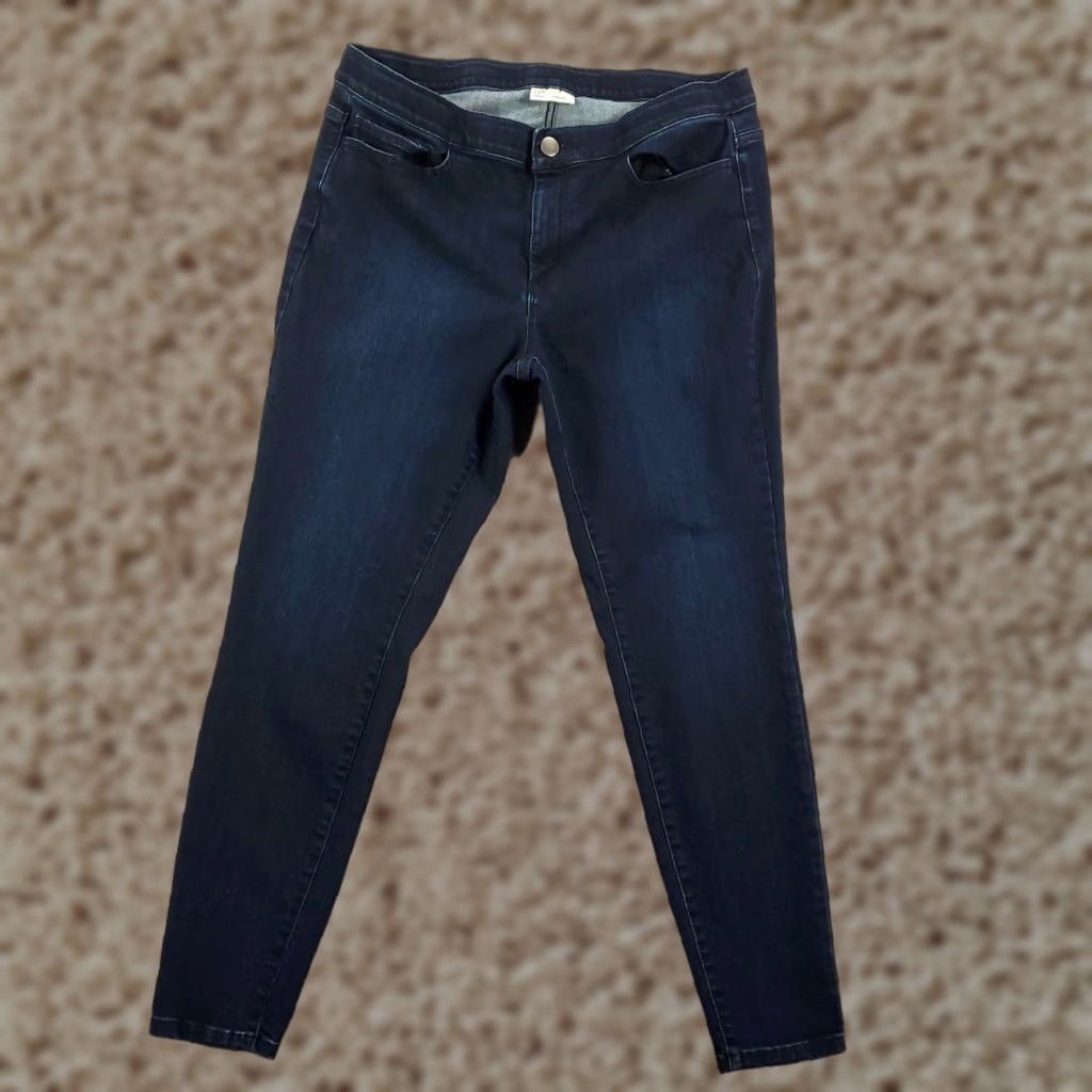 J. Jill J Jill Jeans Women 12 Blue Denim Leggings Skinny Stretchy Ankle Jeggings City Preppy 5-Pocket Womens Routine? Size 24" / US 00 / IT 34 - 1 Thumbnail