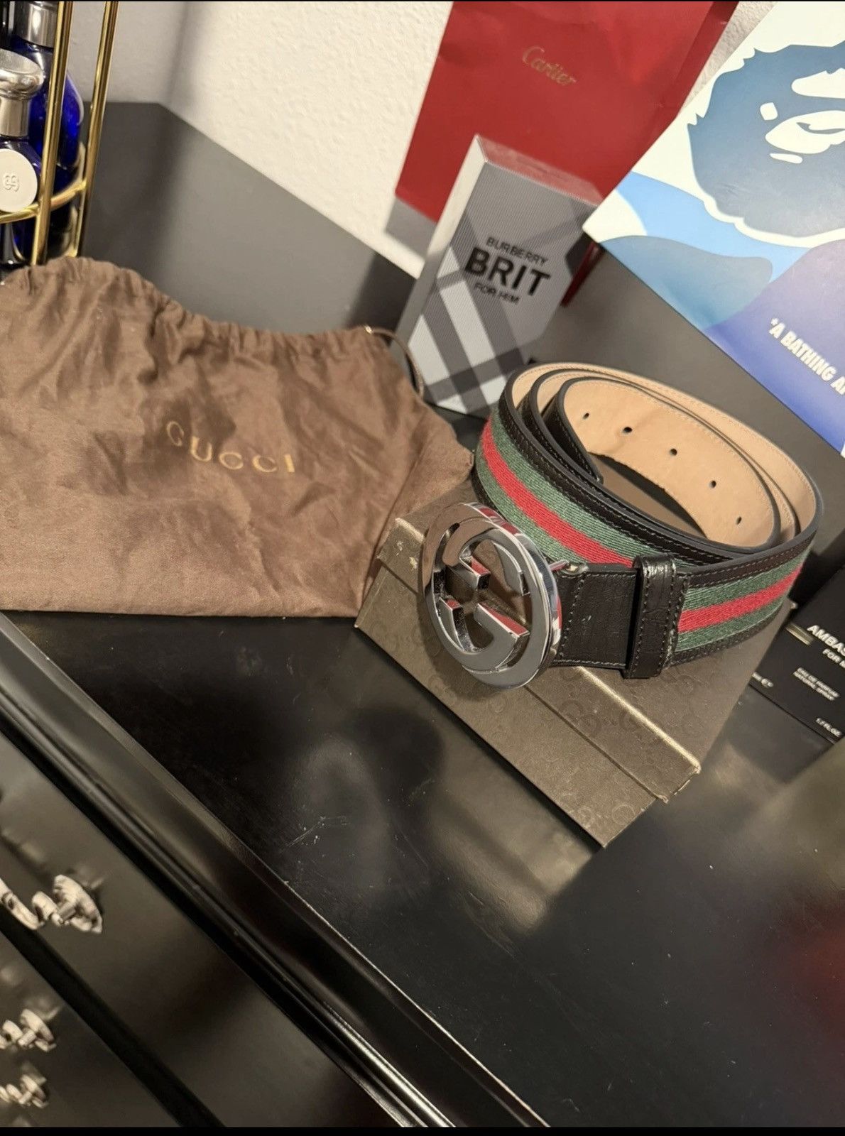 Gucci Mens Gucci Belt Size 36 - 2 Thumbnail