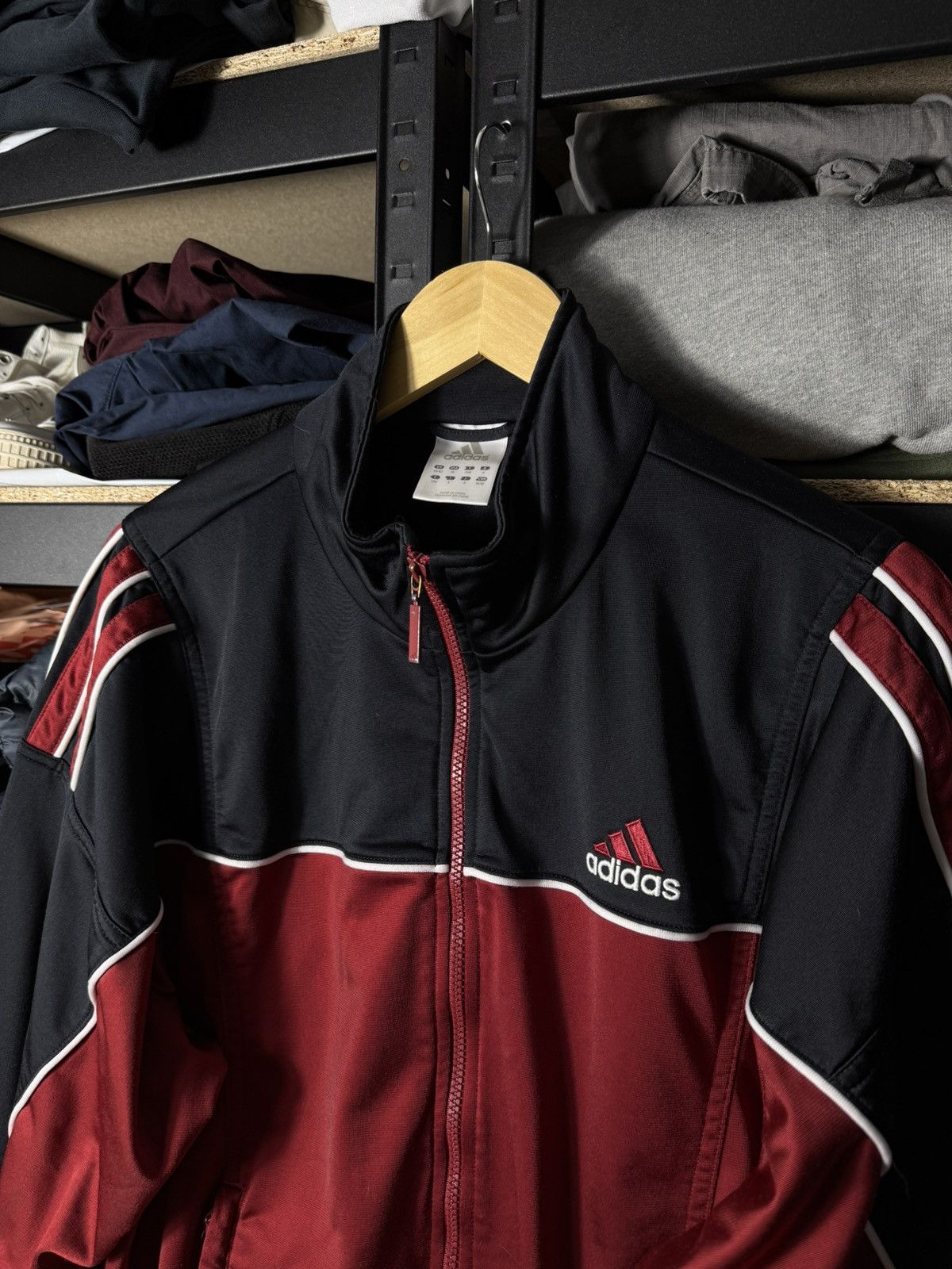 Adidas Vintage Adidas Track Jacket Red Black Zip Y2K Retro Sport Size US M / EU 48-50 / 2 - 3 Thumbnail
