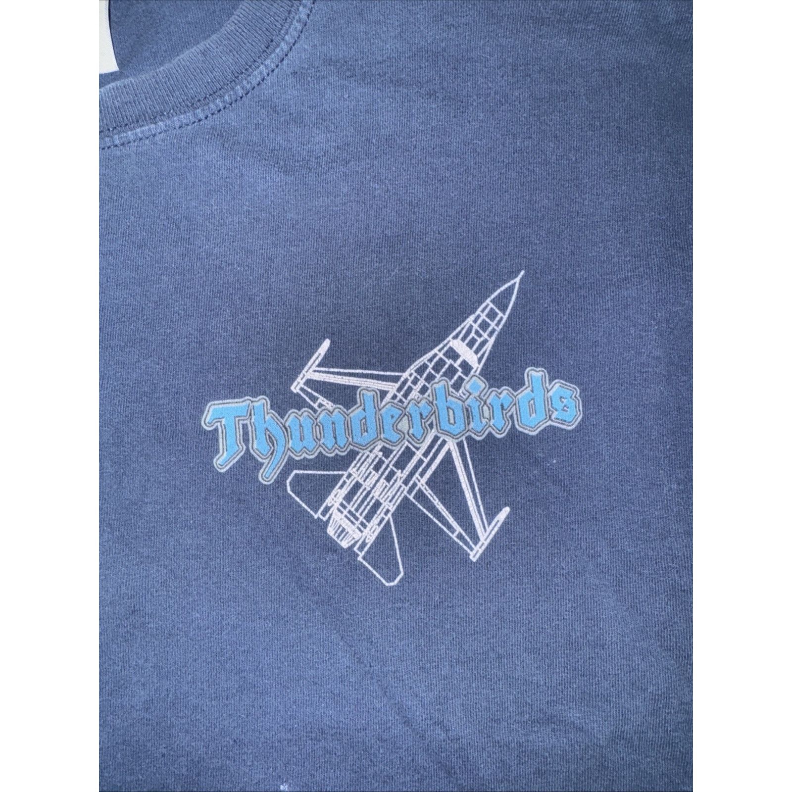 Hypebeast × Vintage Vintage Thunderbirds F-16 Falcon T-Shirt Navy Blue XL 22x27 Size US XL / EU 56 / 4 - 5 Thumbnail