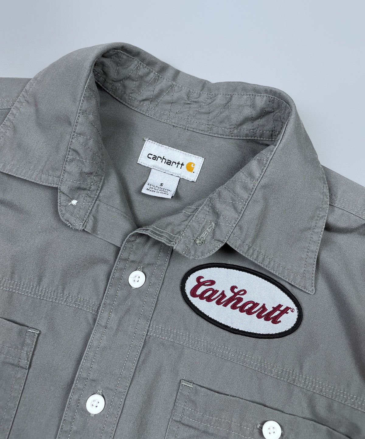 Carhartt Men's Vintage Carhartt SS Work Pockets Shirt Patch Logo S Size US S / EU 44-46 / 1 - 9 Thumbnail