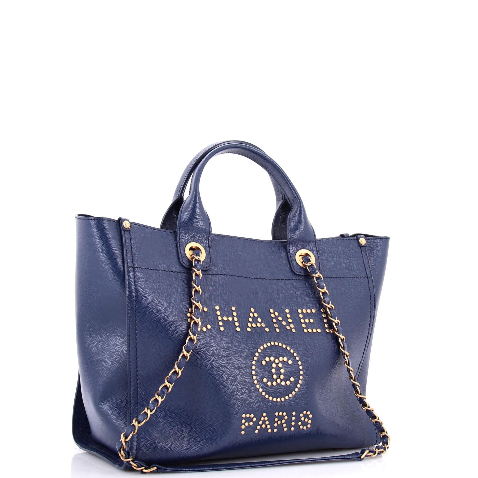 Chanel Deauville Tote Studded Caviar Small Size ONE SIZE - 1 Thumbnail