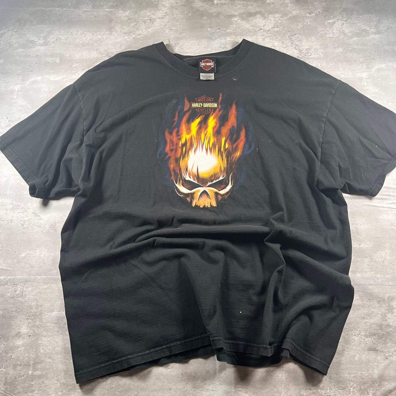 Harley Davidson Flaming skull Harley Davidson t shirt Size US XL / EU 56 / 4 - 1 Thumbnail