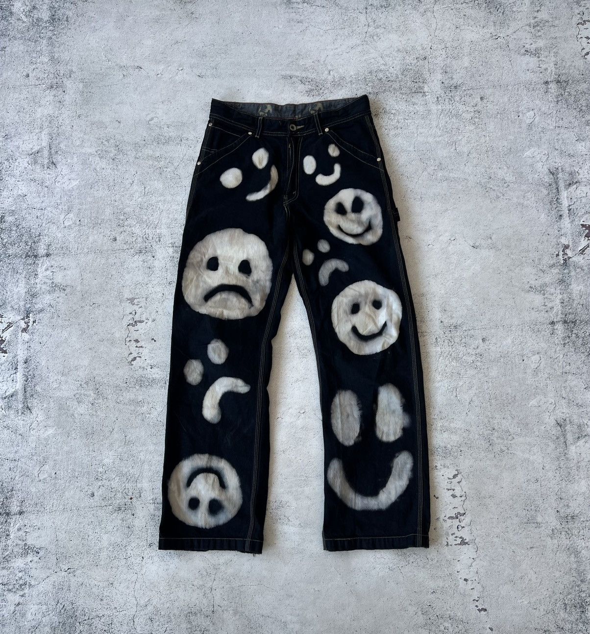 Levi's 🩸RARE🩸Levis Vintage Custom Smile Travis Scott Style Pants Size US 30 / EU 46 - 1 Thumbnail