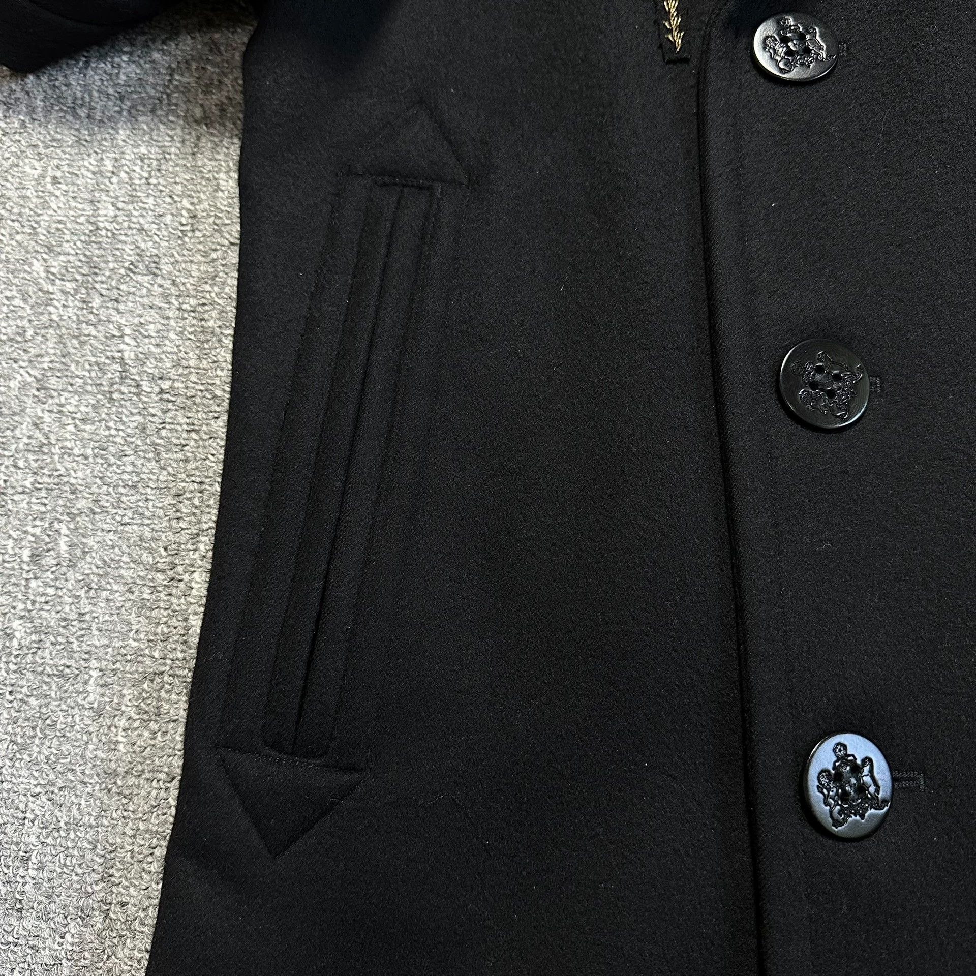 Alexander McQueen alexander mcqueen black embroidered wool coat Size US L / EU 52-54 / 3 - 5 Thumbnail