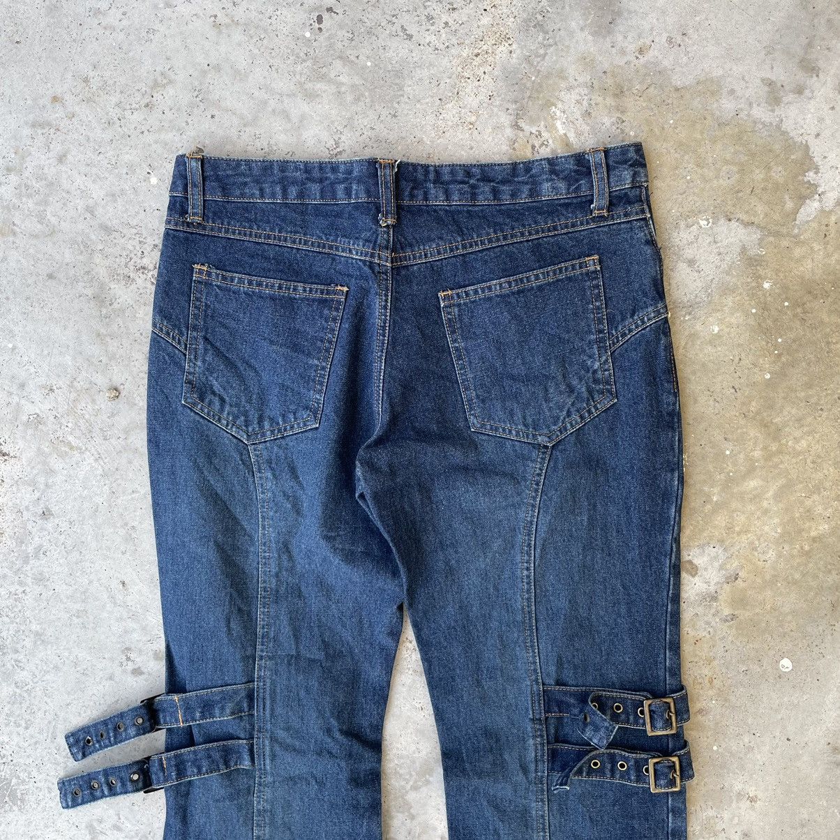 Seditionaries Vintage Jouer Aux Echecs Flare Punk Bondage Tactical Denim Size US 29 - 3 Thumbnail