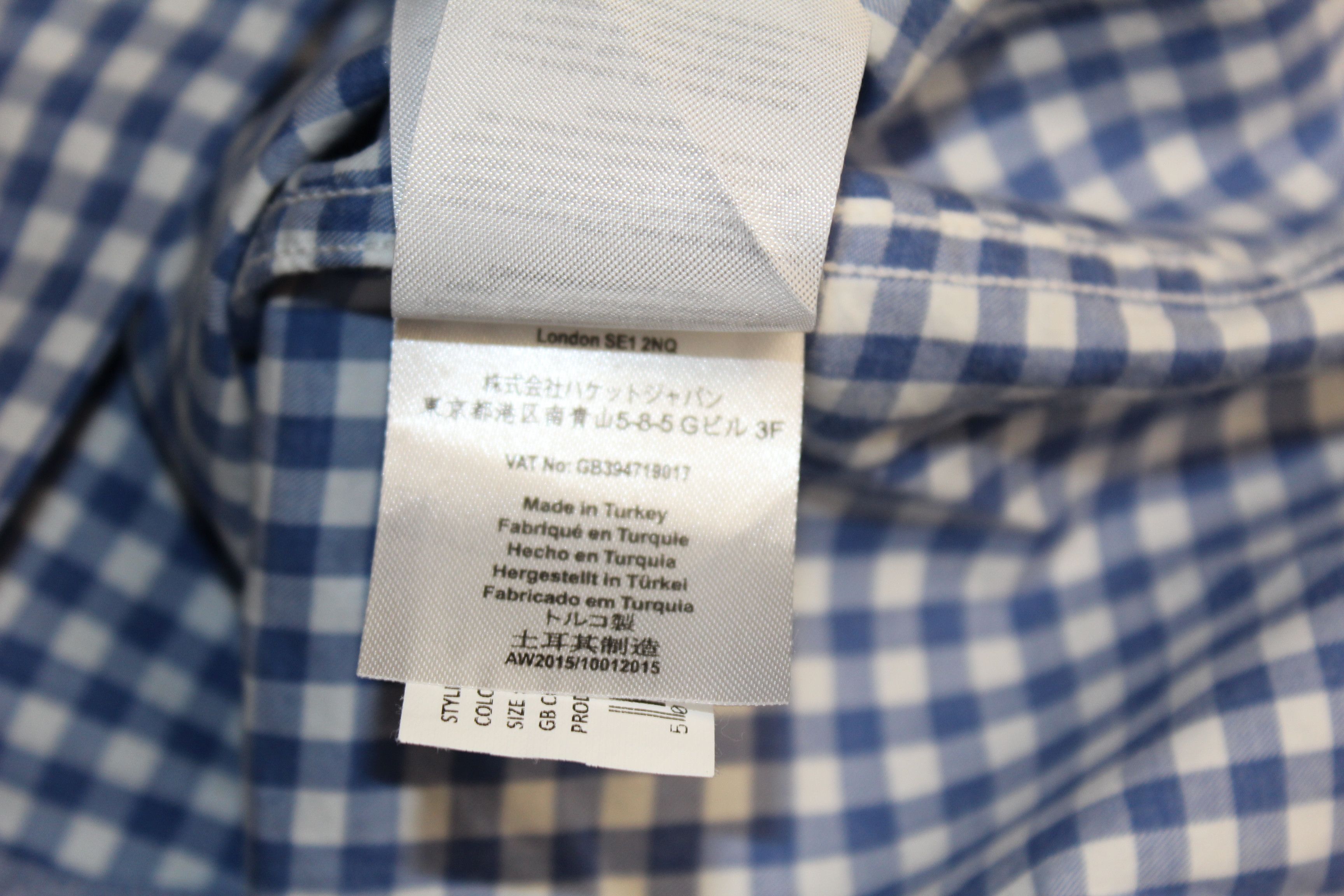 Hackett Hackett Myfair Long Sleeve Blue Check Shirt Size US L / EU 52-54 / 3 - 10 Thumbnail