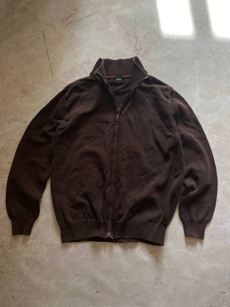 Hugo Boss × Vintage Vintage Hugo Boss Zip Up Sweater/Cardigan Size US M / EU 48-50 / 2 - 1 Thumbnail