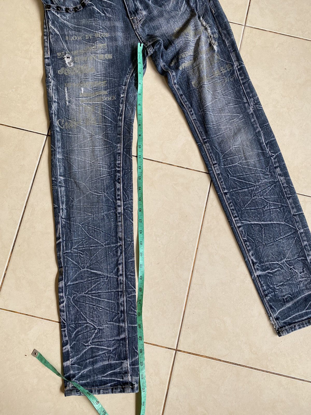 14th Addiction × Hysteric Glamour × If Six Was Nine Blow bye blue punks Jeans Size US 30 / EU 46 - 9 Thumbnail