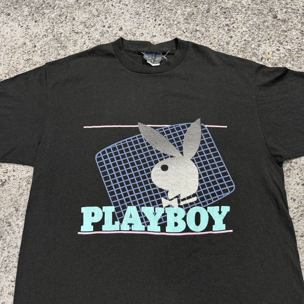 Vintage 90s Playboy Thrashed Faded Thin Shirt Pornstar ERD Grunge Size US L / EU 52-54 / 3 - 4 Thumbnail