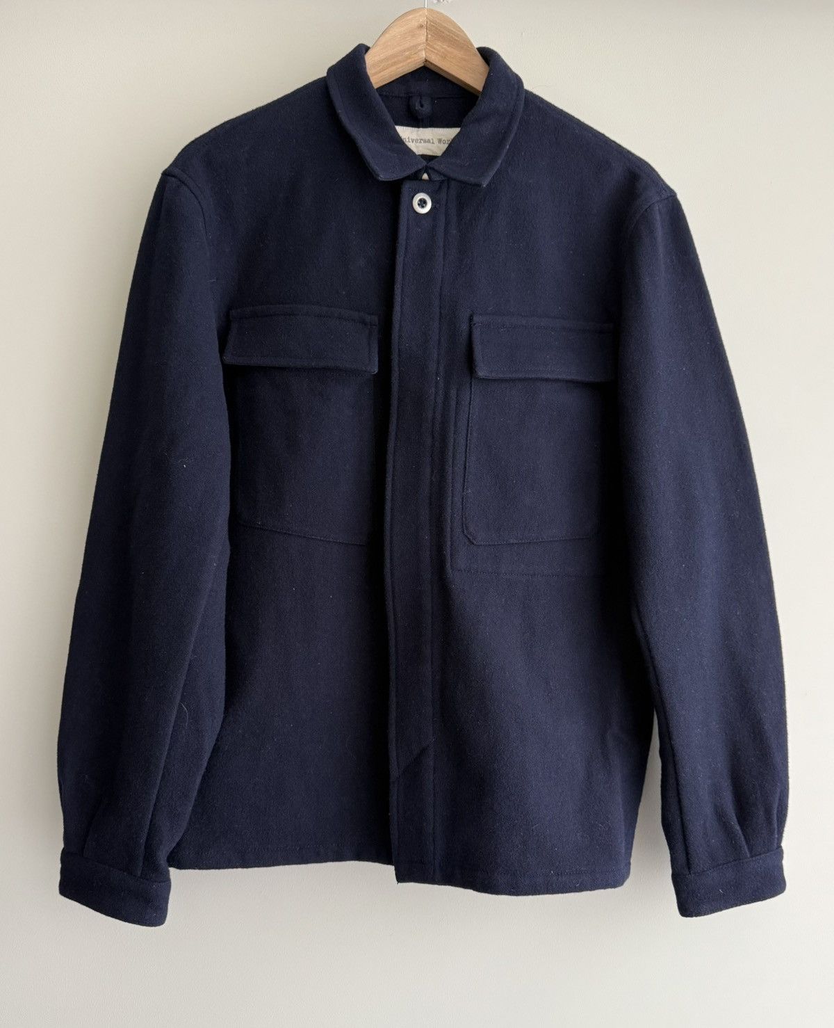 Universal Works Universal Works Cruiser Jacket Mowbray Navy Wool Size: M Size US M / EU 48-50 / 2 - 1 Thumbnail