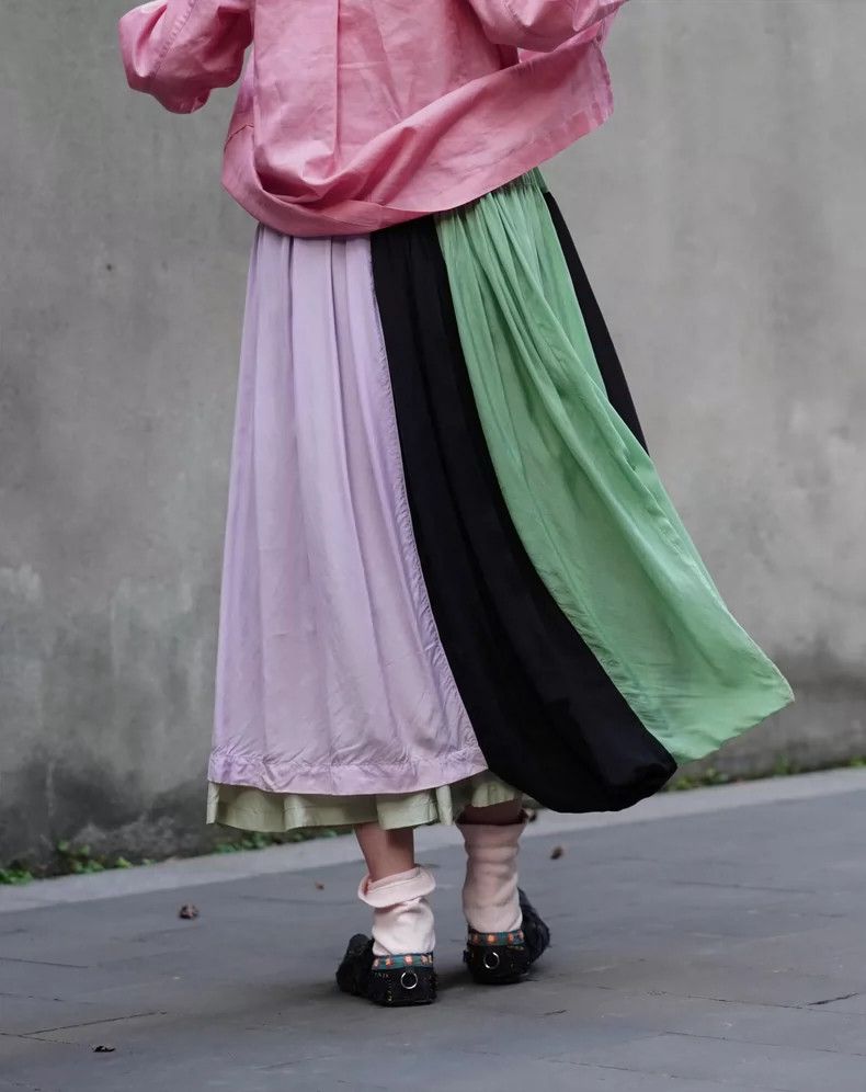 Comme des Garcons Comme des Garçons 1989SS Silk Midi Skirt - dmc Size US 26 / EU 42 - 1 Thumbnail