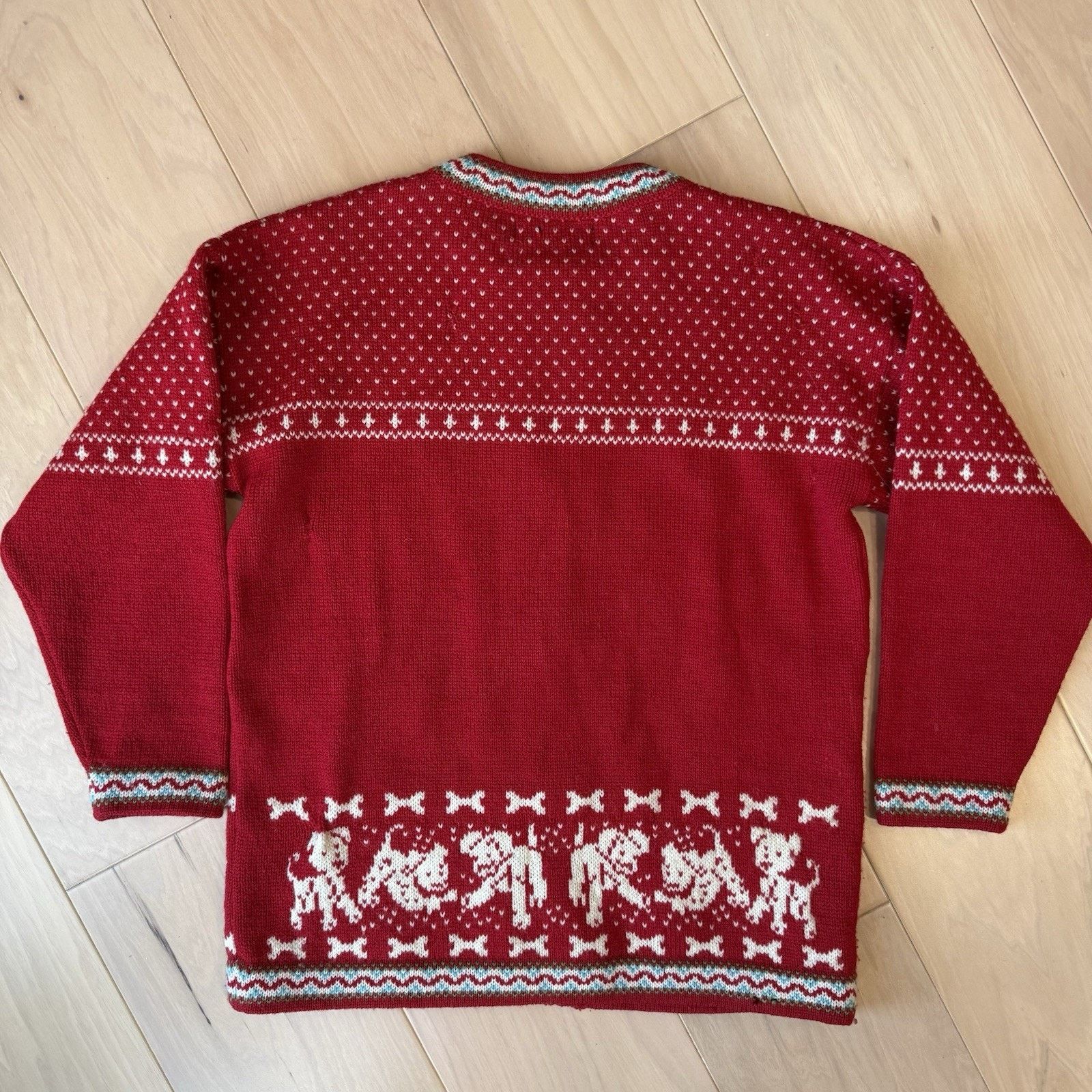 Vintage Vintage Dalmatians Cardigan Women's Small Red Wool Nordic Size S / US 4 / IT 40 - 9 Thumbnail