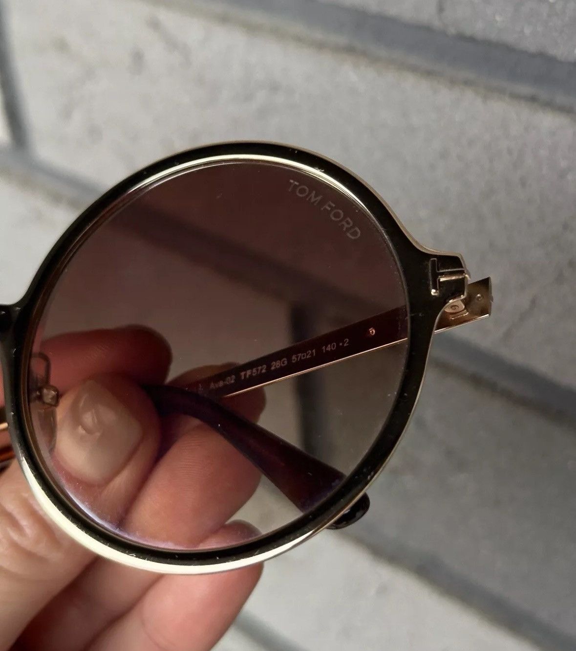 Tom Ford Tom Ford Ava-02 Gold Frame Women’s Round Sunglasses Size ONE SIZE - 8 Thumbnail
