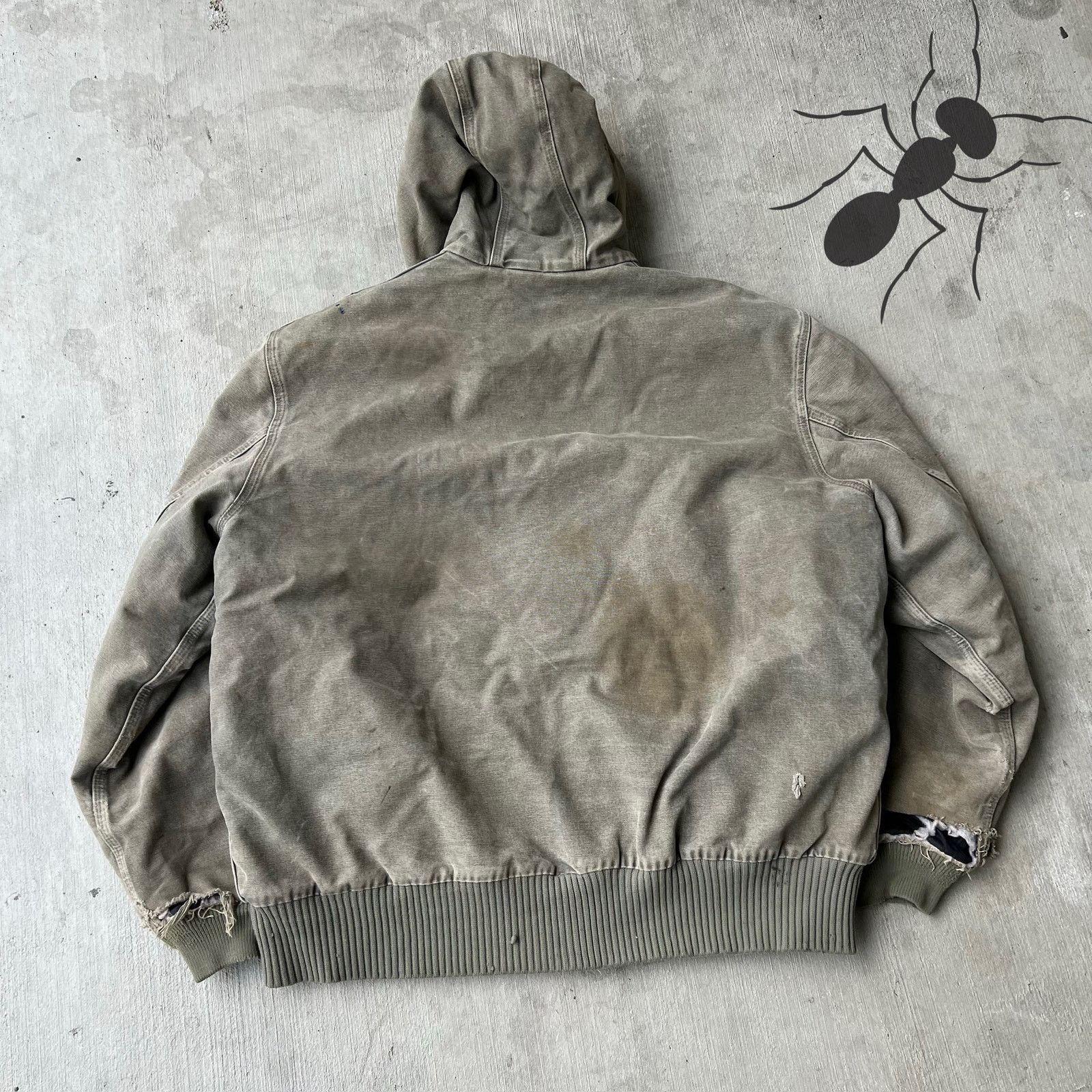 Carhartt × Vintage Carhartt J142 SAG brown hooded work wear jacket Size US XL / EU 56 / 4 - 5 Thumbnail