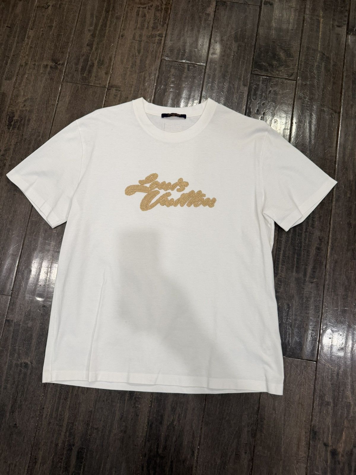 Louis Vuitton Louis Vuitton Embroidered Signature T-Shirt Size US XXL / EU 58 / 5 - 3 Thumbnail