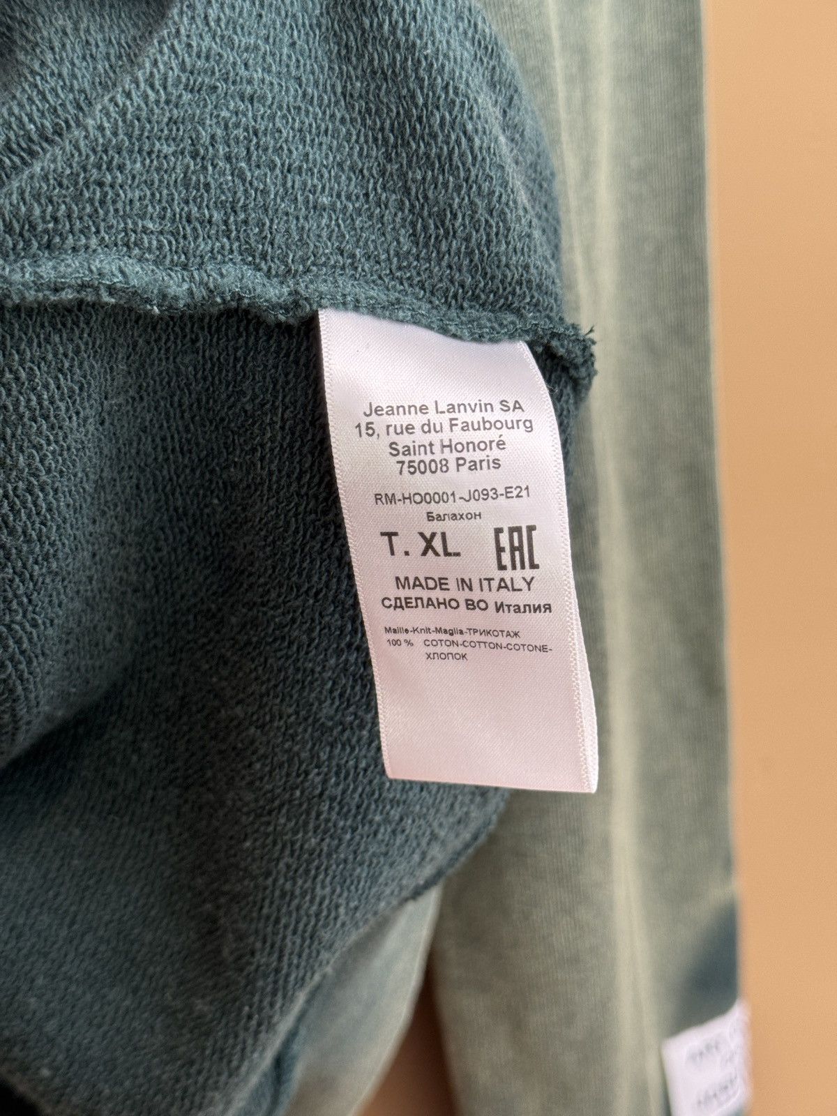 Gallery Dept. × Lanvin Gallery Dept x Lanvin Distressed, Repaired, Painter’s Hoodie Size US XL / EU 56 / 4 - 6 Thumbnail