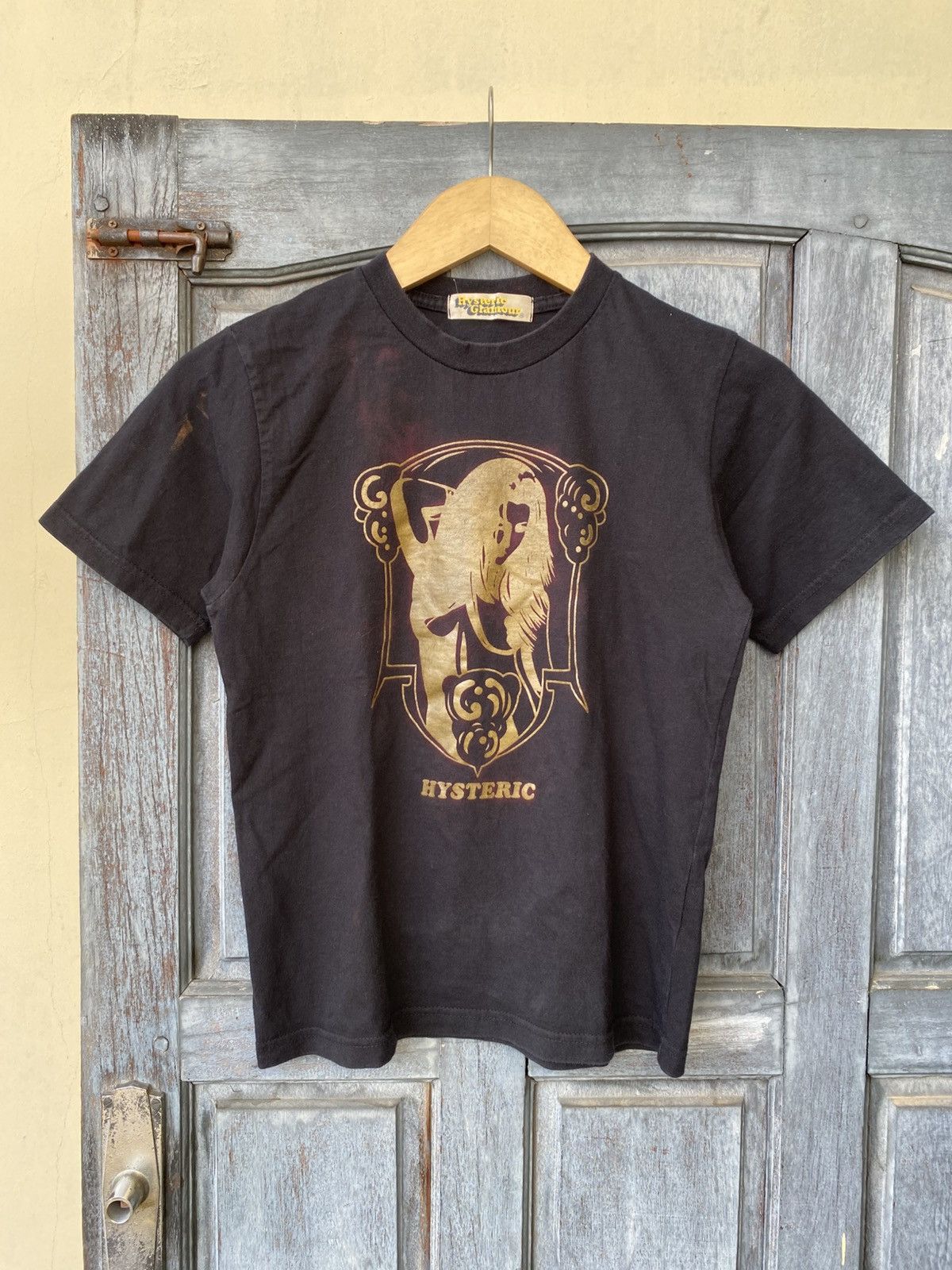 Hysteric Glamour Tshirt Gold Art Sexy Iconic Girl Vintage