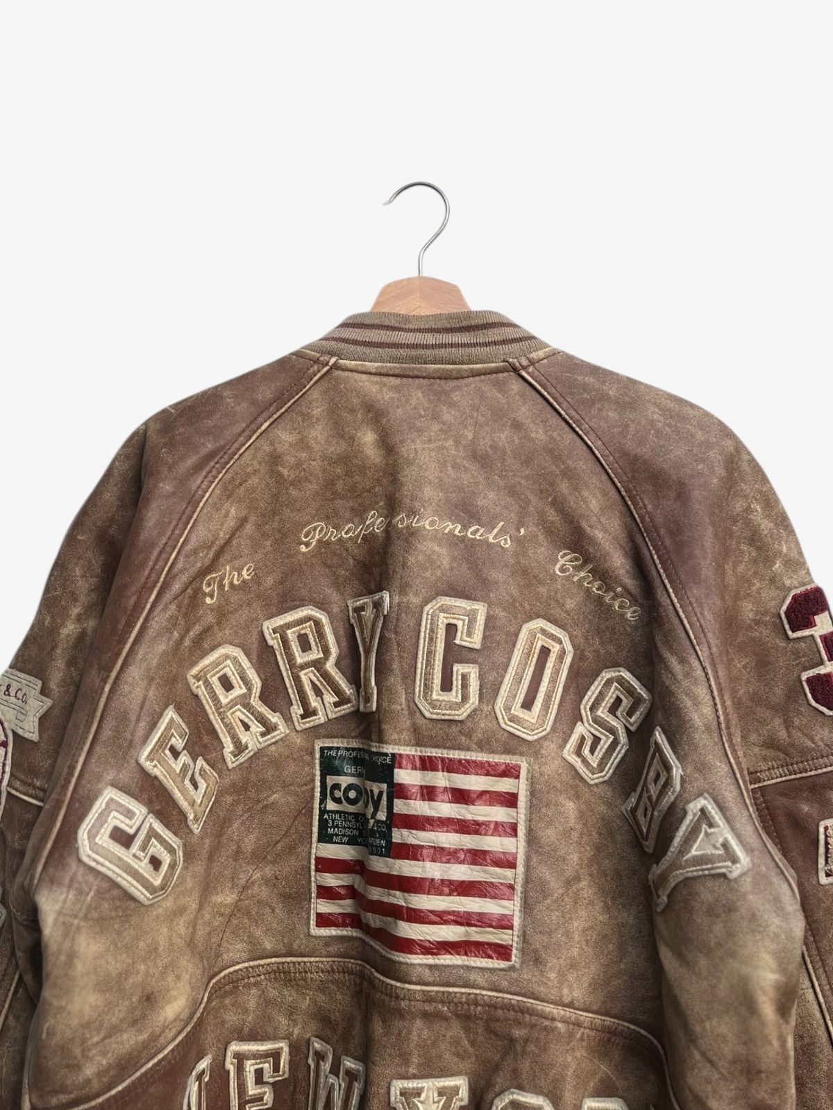 Genuine Leather Vintage Iconic Gerry Cosby New York Leather Stadium Jacket Size US XS / EU 42 / 0 - 6 Thumbnail