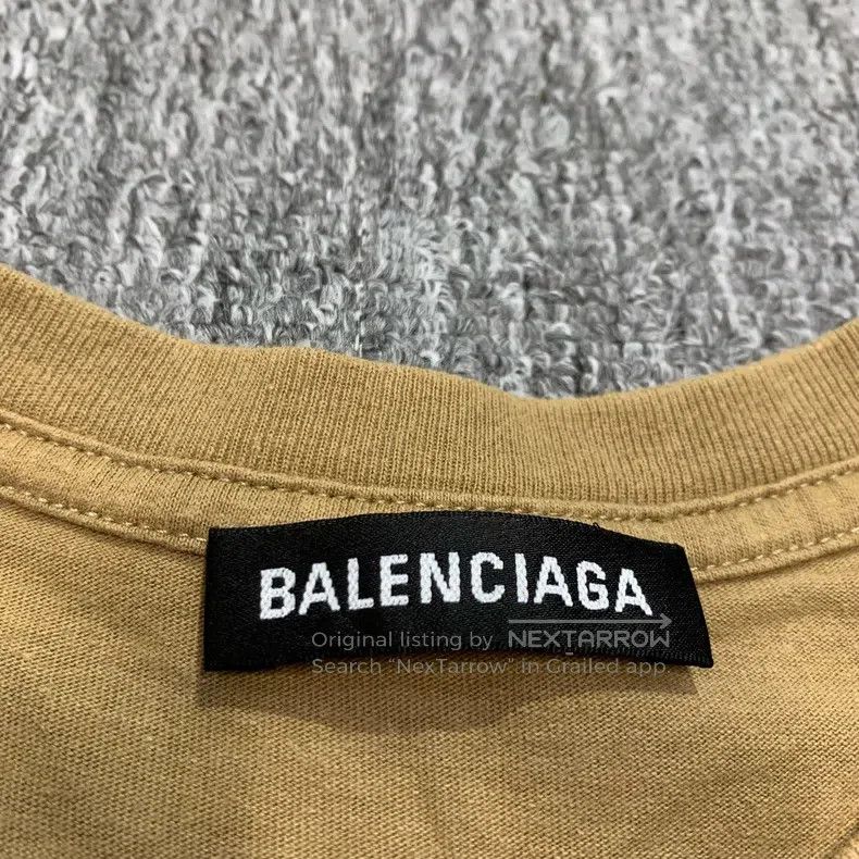 Balenciaga Balenciaga Khaki Wheat Pattern Short Sleeve Size US XS / EU 42 / 0 - 6 Thumbnail