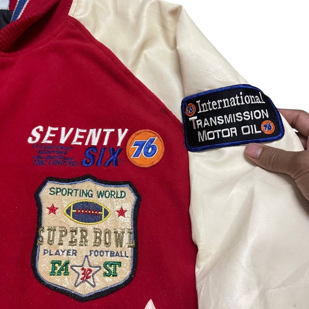 Japanese Brand Vintage 76 Lubricant Unimix Motor Oil Racing Jacket Size US L / EU 52-54 / 3 - 6 Thumbnail