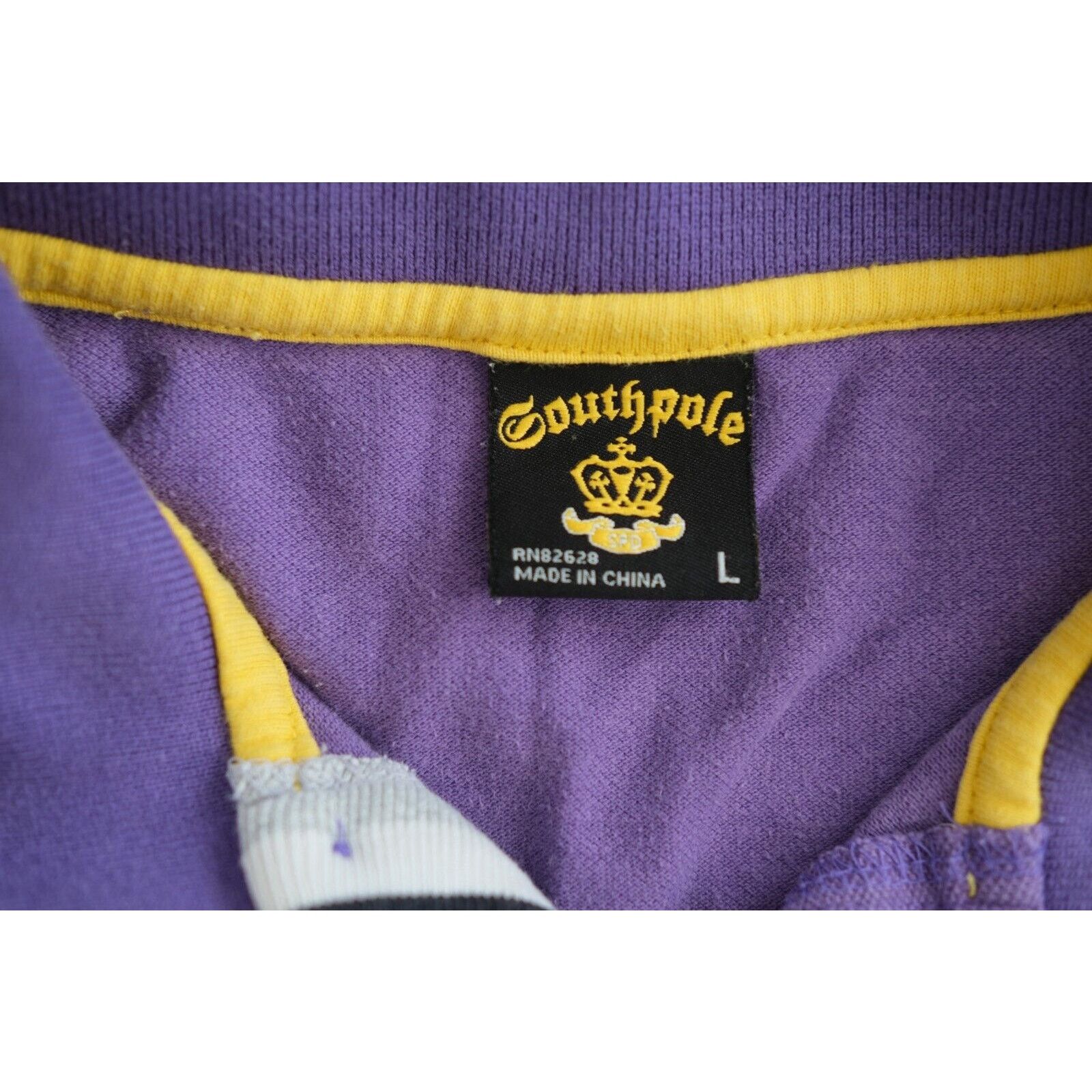 Southpole Vintage Southpole Crown Graphic Polo Collar Large Purple Size US L / EU 52-54 / 3 - 4 Thumbnail