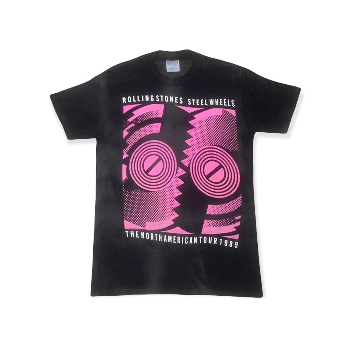image of Rock Band x The Rolling Stones Vintage 80's The Rolling Stones The North American Tour 1989 in Blac