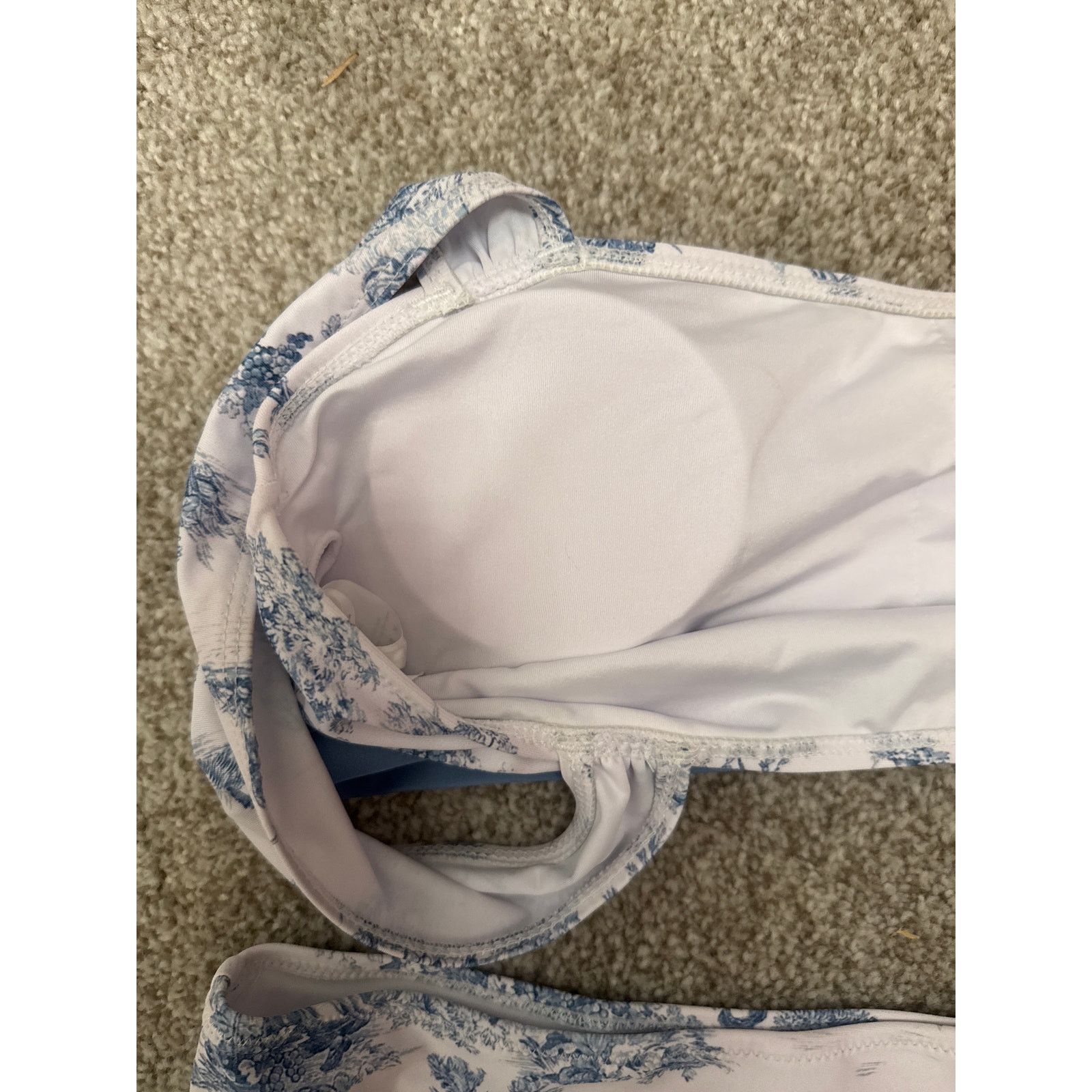 Cider NWOT CIDER Toile de Jouy Bikini in Sky Blue, sz S Size ONE SIZE - 10 Thumbnail