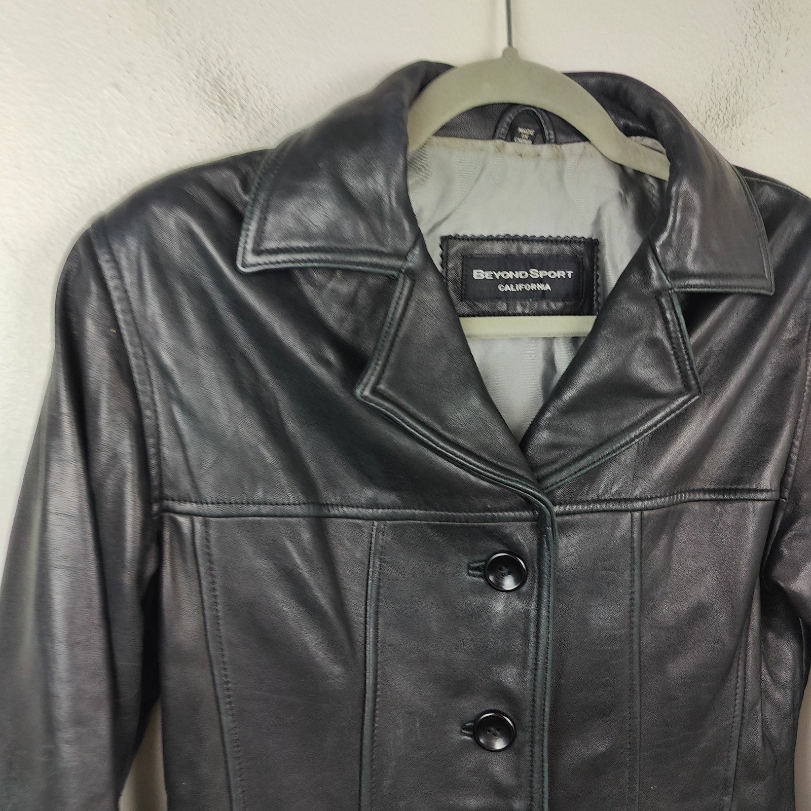 Other Vintage 90s Beyond Sport California Leather Jacket Small Size S / US 4 / IT 40 - 2 Thumbnail