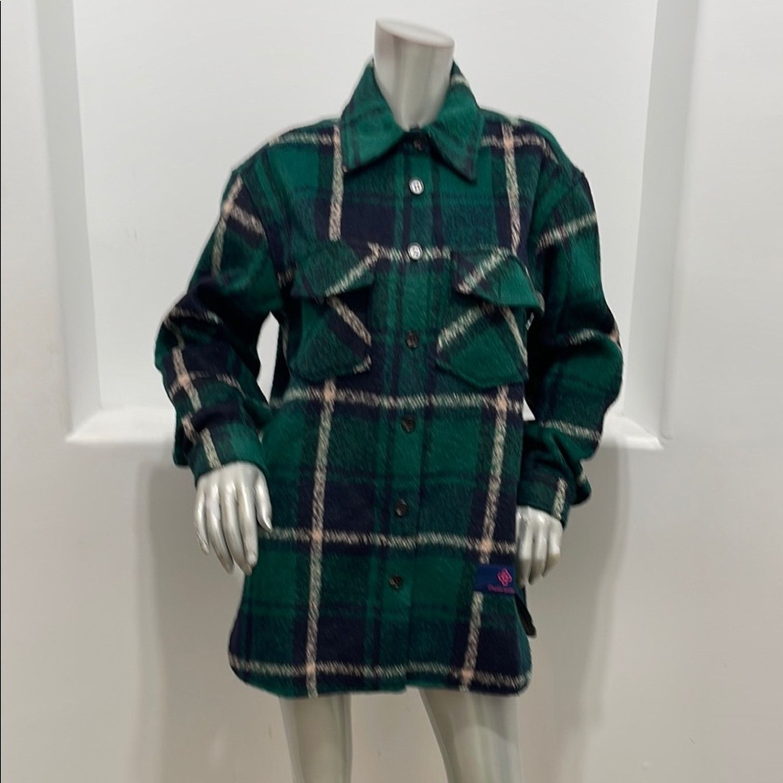 Other Charlie Luciano Unisex Green Plaid Flannel Shacket M Size M / US 6-8 / IT 42-44 - 16 Thumbnail