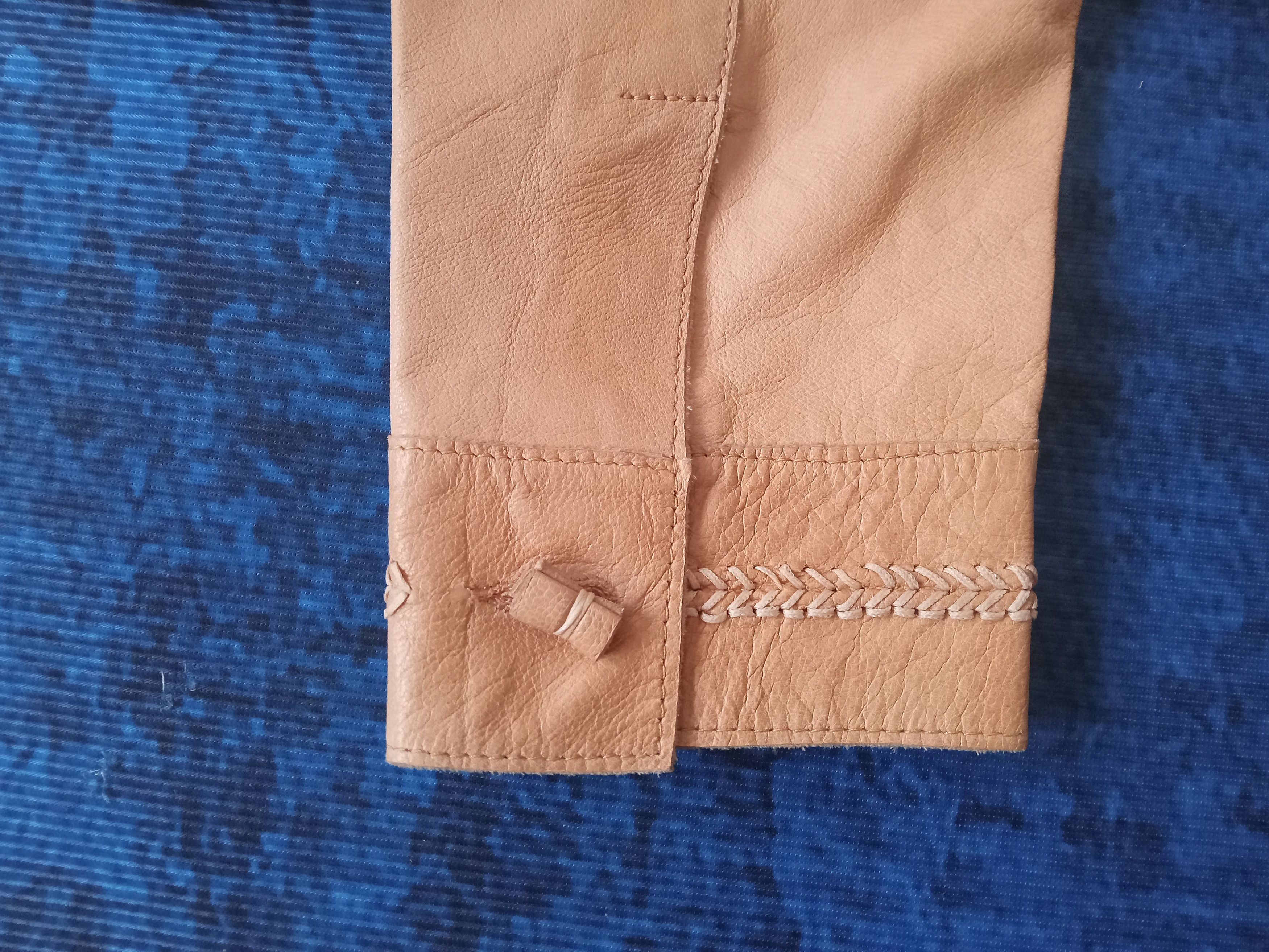 Designer Dual View Milano Ricamato A Mano Rare Design Leather Jacket Size L / US 10 / IT 46 - 8 Thumbnail