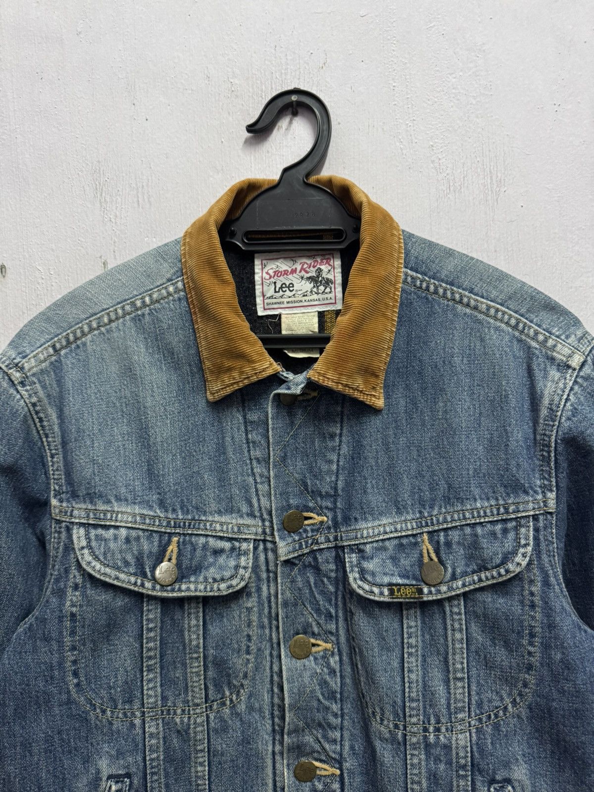 Lee Vintage 70s Lee storm Rider Blanked Linen Denim Jacket Size US M / EU 48-50 / 2 - 2 Thumbnail