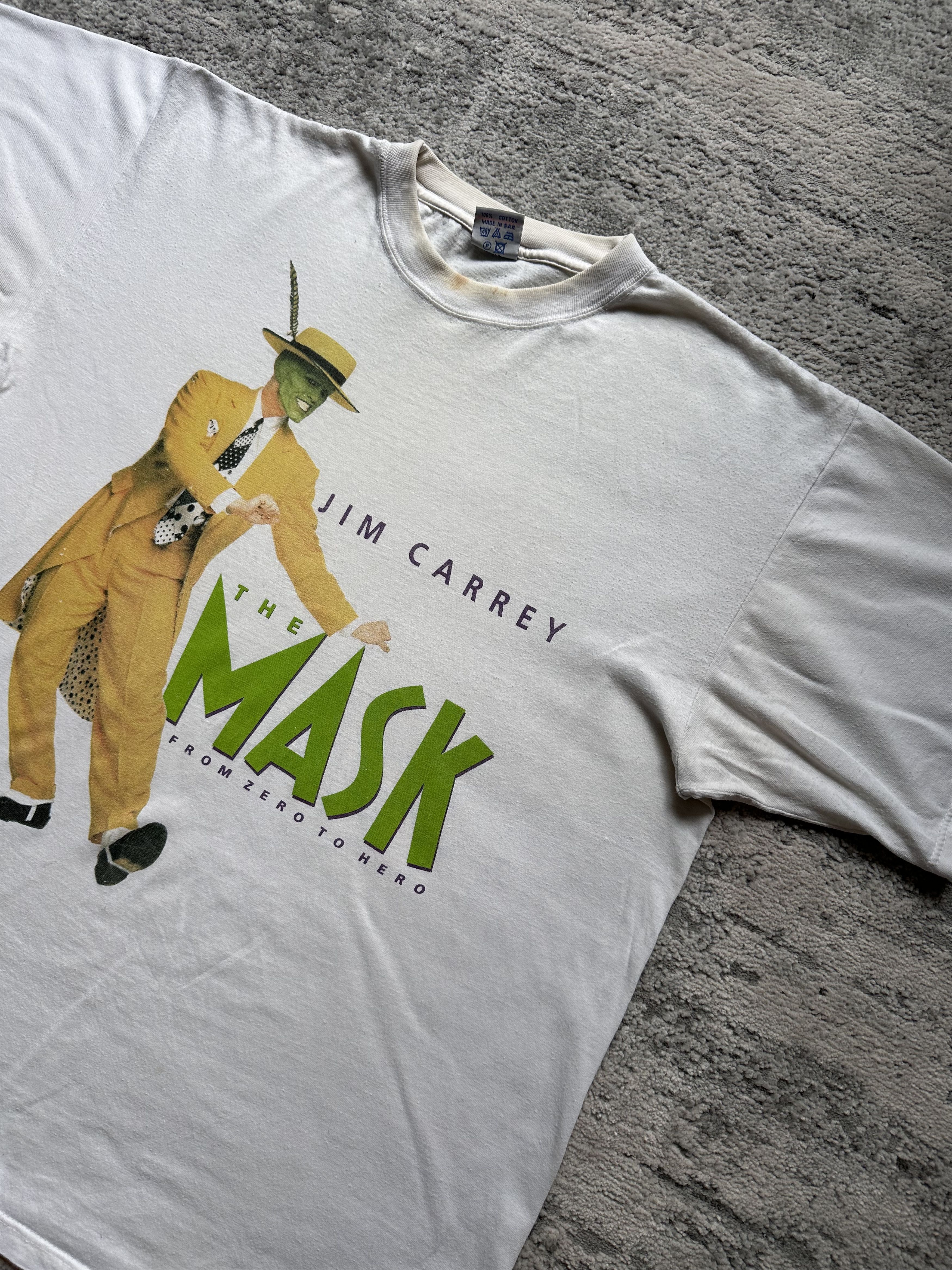 Vintage Jim Carrey The Mask vintage rare t shirt Size US XL / EU 56 / 4 - 3 Thumbnail