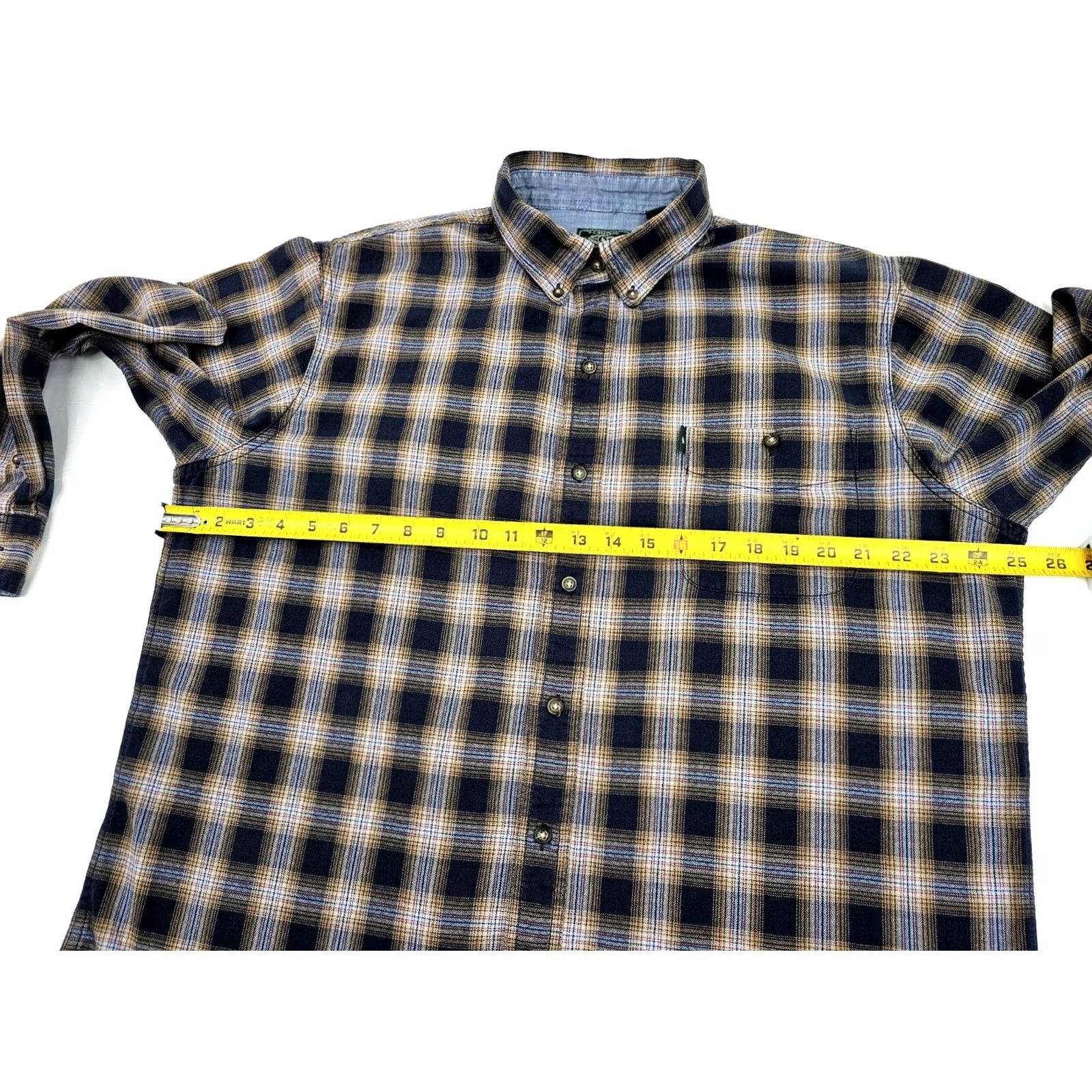Vintage GH Bass For Hard Service Flannel Button Shirt Men XL Yellow Black Plaid Shirt Size US XL / EU 56 / 4 - 6 Thumbnail