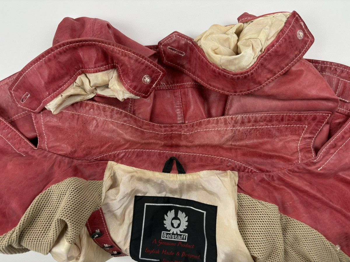 Belstaff RARE VTG BELSTAFF 'The Aviator' Leather Red Jacket Biker Coat Flight Bomber 42 Size M / US 6-8 / IT 42-44 - 19 Thumbnail