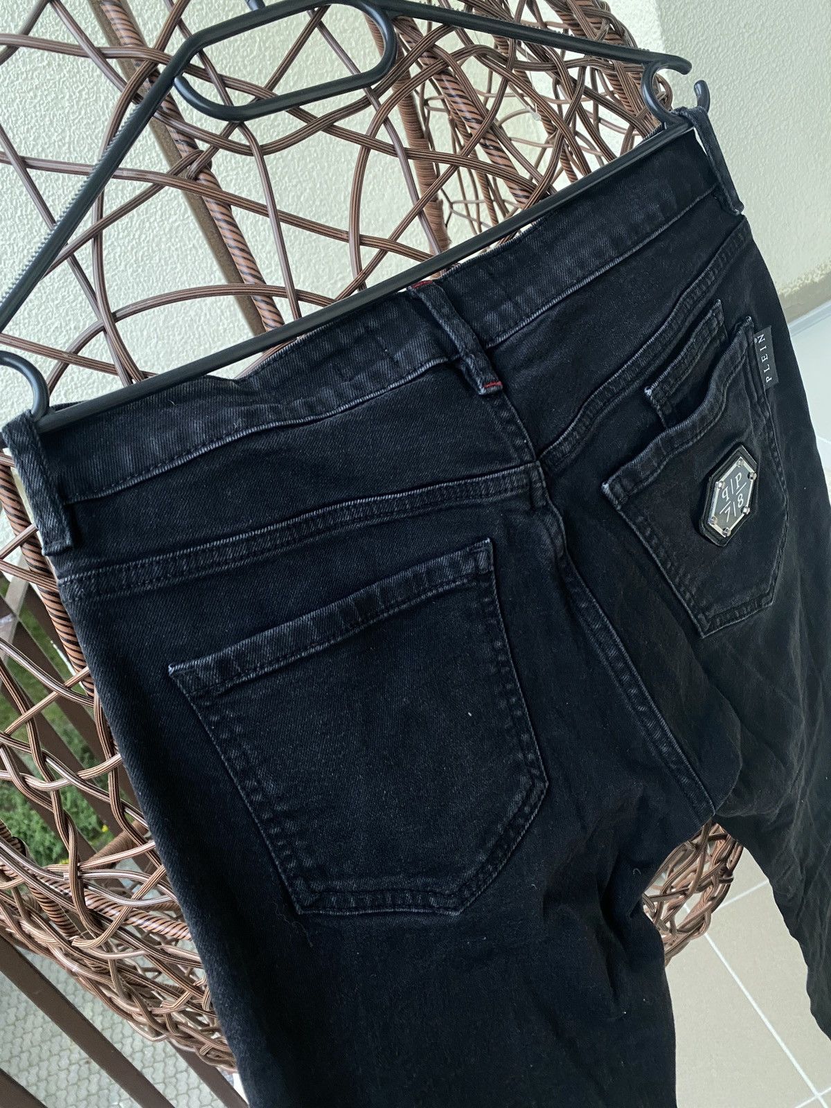 Other Luxury denim slim fit philipp plein logo on pocket drip jean Size US 31 - 10 Thumbnail