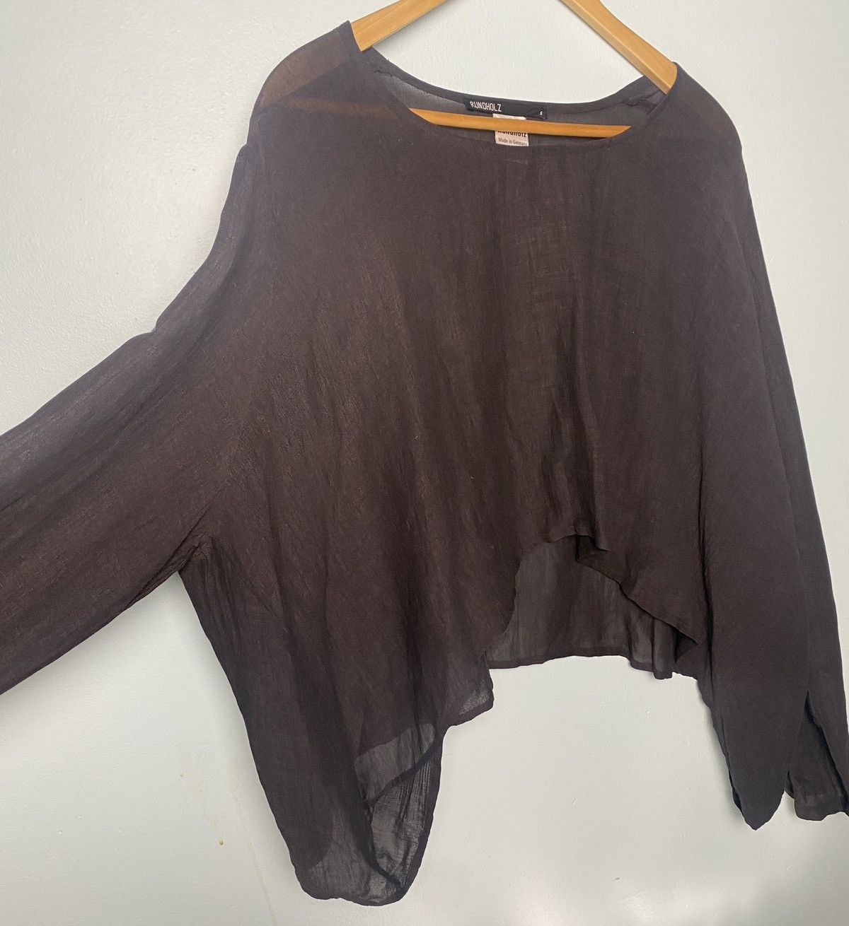 Rundholz Rundholz Asymmetric Drape Linen-Viscose Top Size S / US 4 / IT 40 - 6 Thumbnail