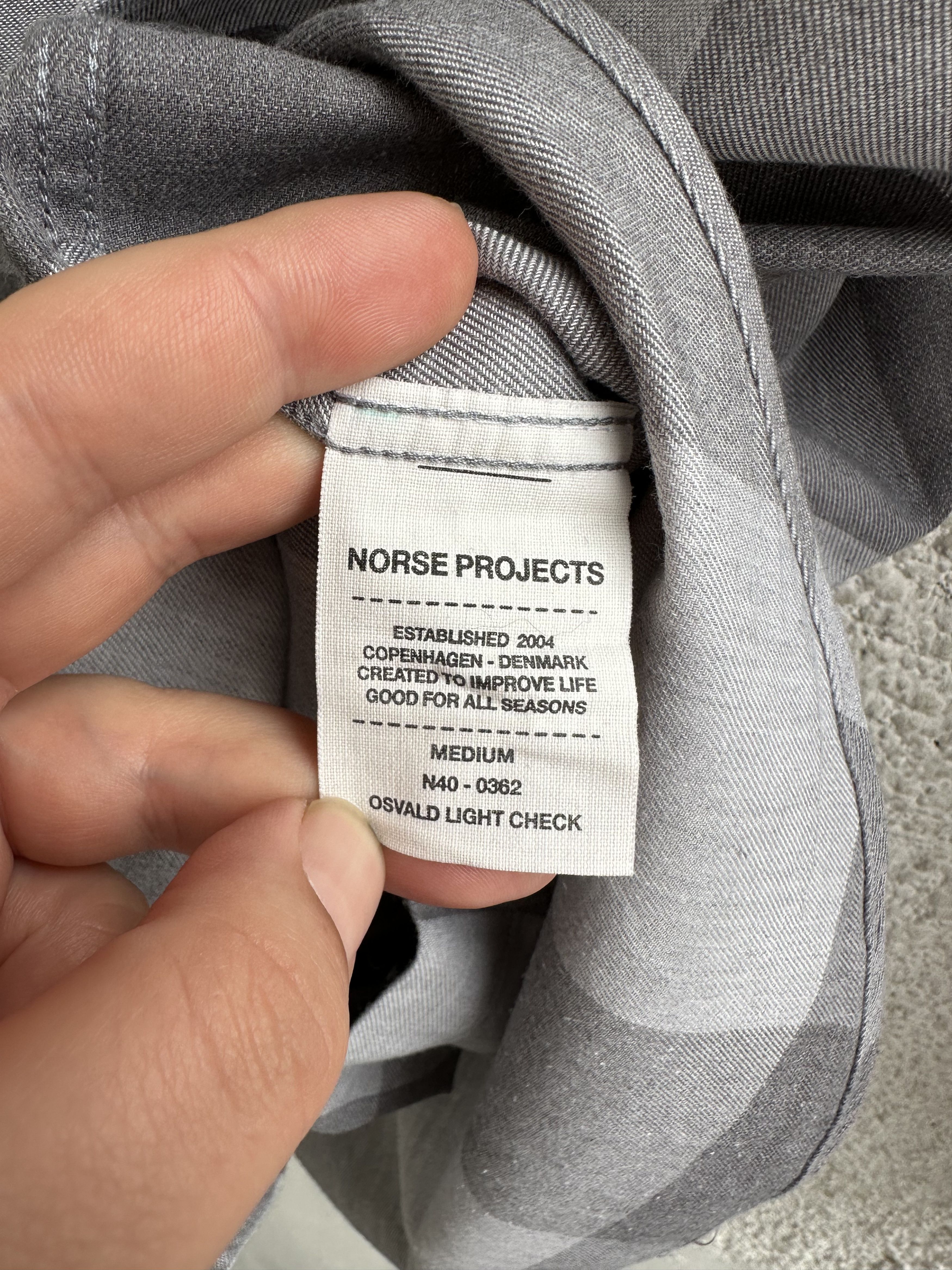 Norse Projects Osvald light check shirt Size US M / EU 48-50 / 2 - 5 Thumbnail