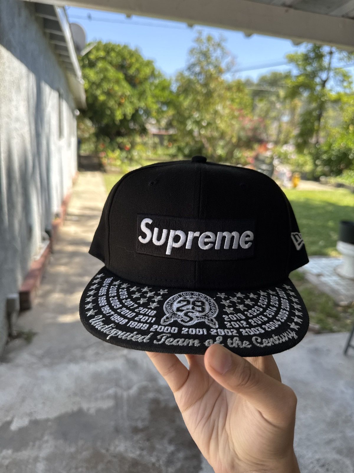 Supreme Supreme FW 2010 woolrich box logo new era fitted cap | Grailed