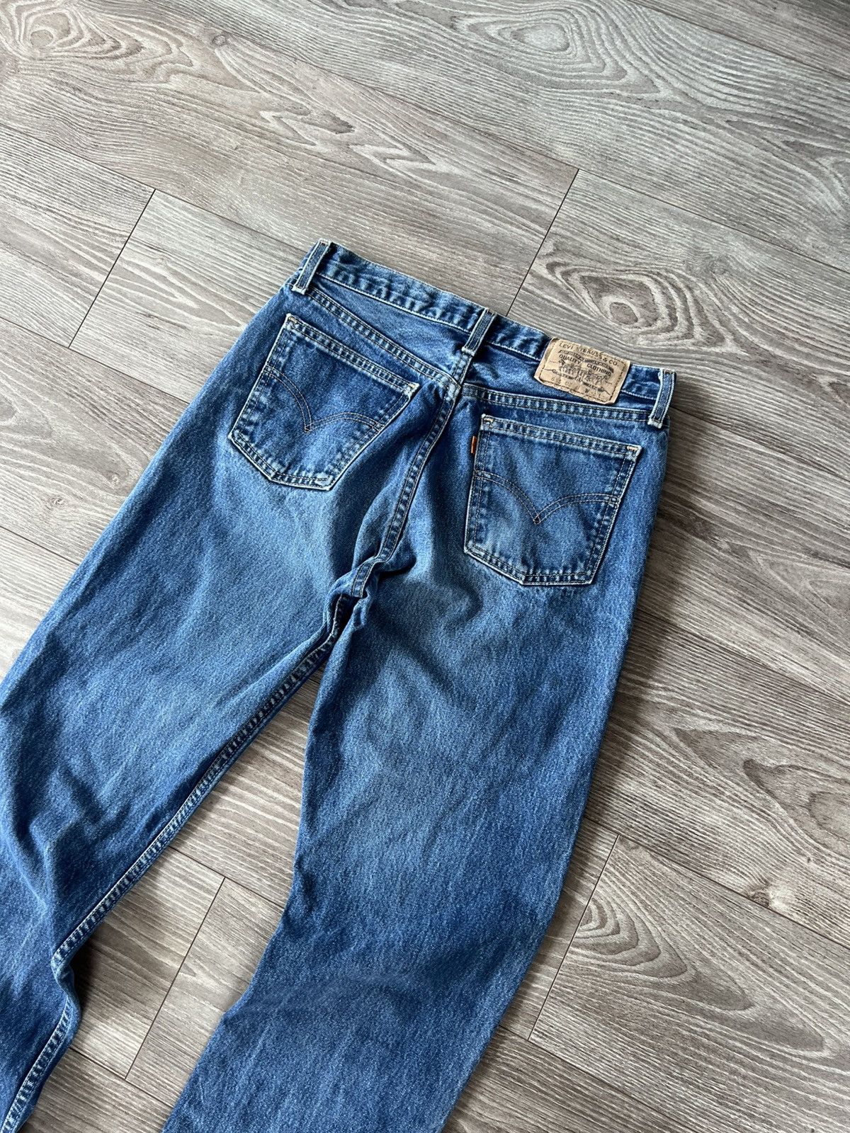 Levi's Vintage Levis Orange Tab Made in USA 90s Blue Denim Jeans Size US 32 / EU 48 - 2 Thumbnail