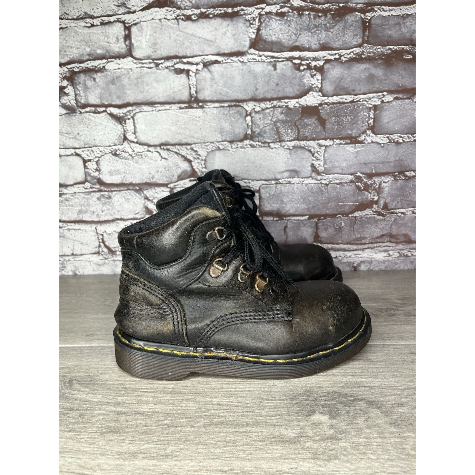 Dr. Martens Vintage Docs Dr. Martens Doc 7735 Combat Black Boots Women’s Size US 5 / IT 35 - 4 Thumbnail