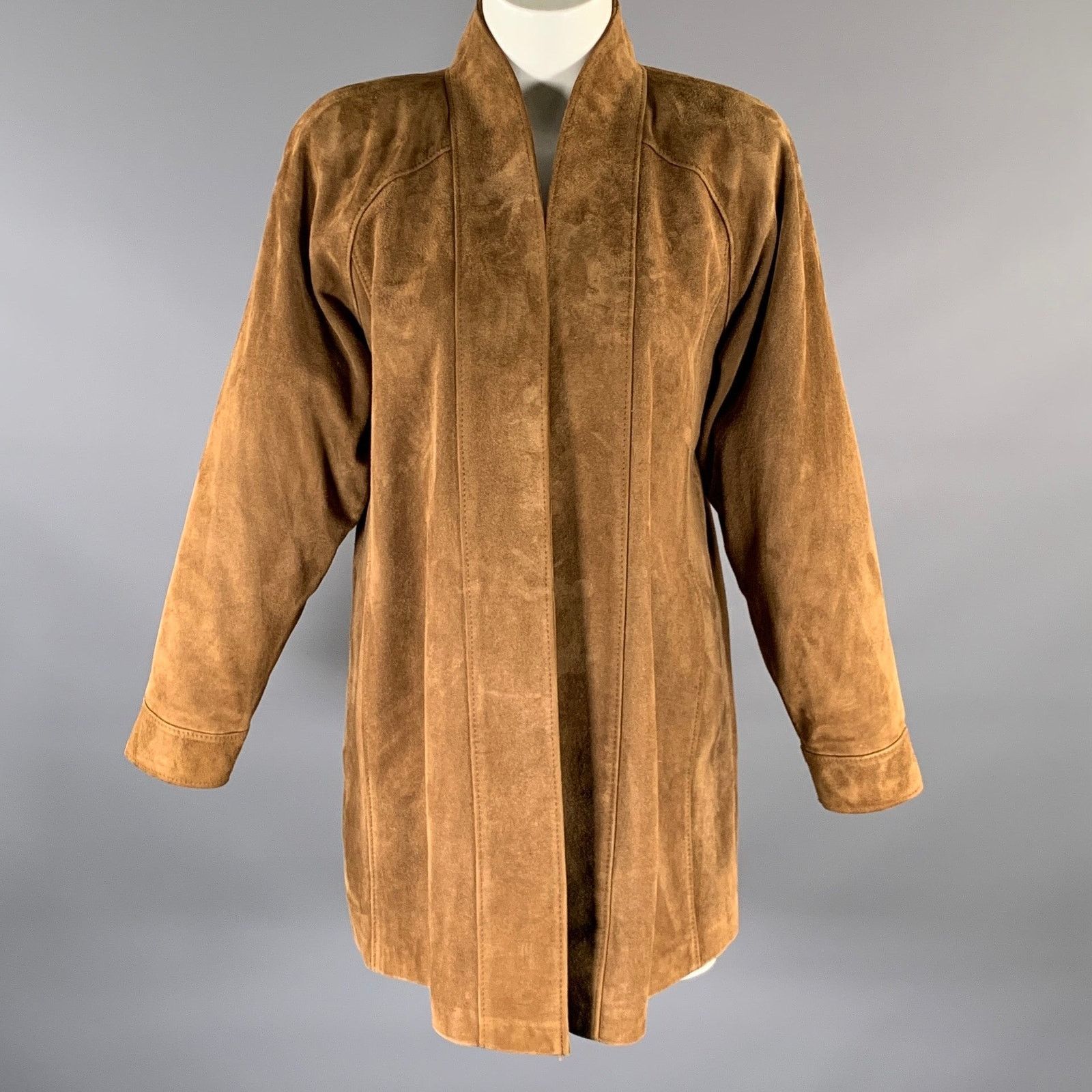 Other RITTMASTER Size XS Brown Suede Open Front Jacket Size XS / US 0-2 / IT 36-38 - 1 Thumbnail