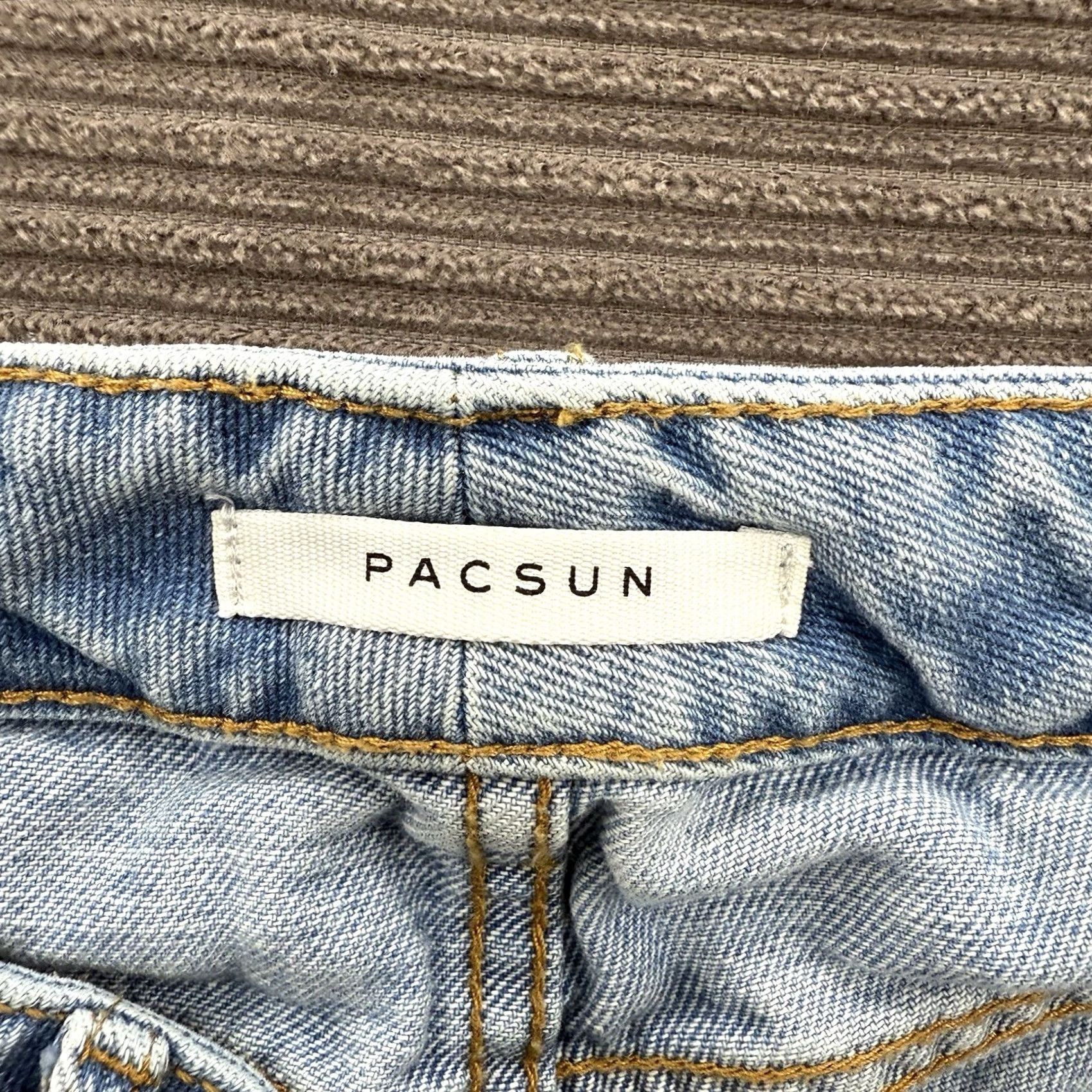 Pacsun Pacsun Mom Jeans Women 25 Blue Cotton Colorblock Patchwork Light Wash Comfort Jeans Retro Bohemian Womens Size 42" / US 20 - 3 Thumbnail