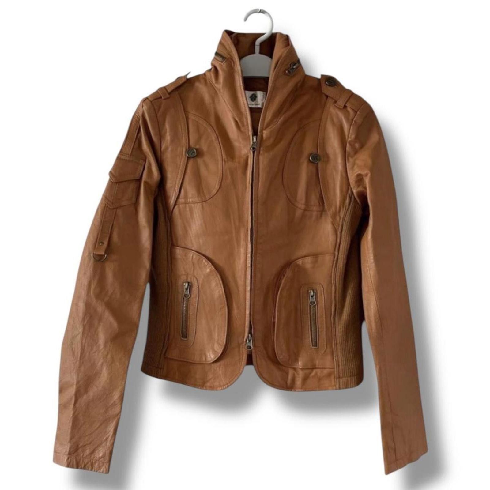Other Real leather stand collar futuristic jacket Size XS / US 0-2 / IT 36-38 - 1 Thumbnail