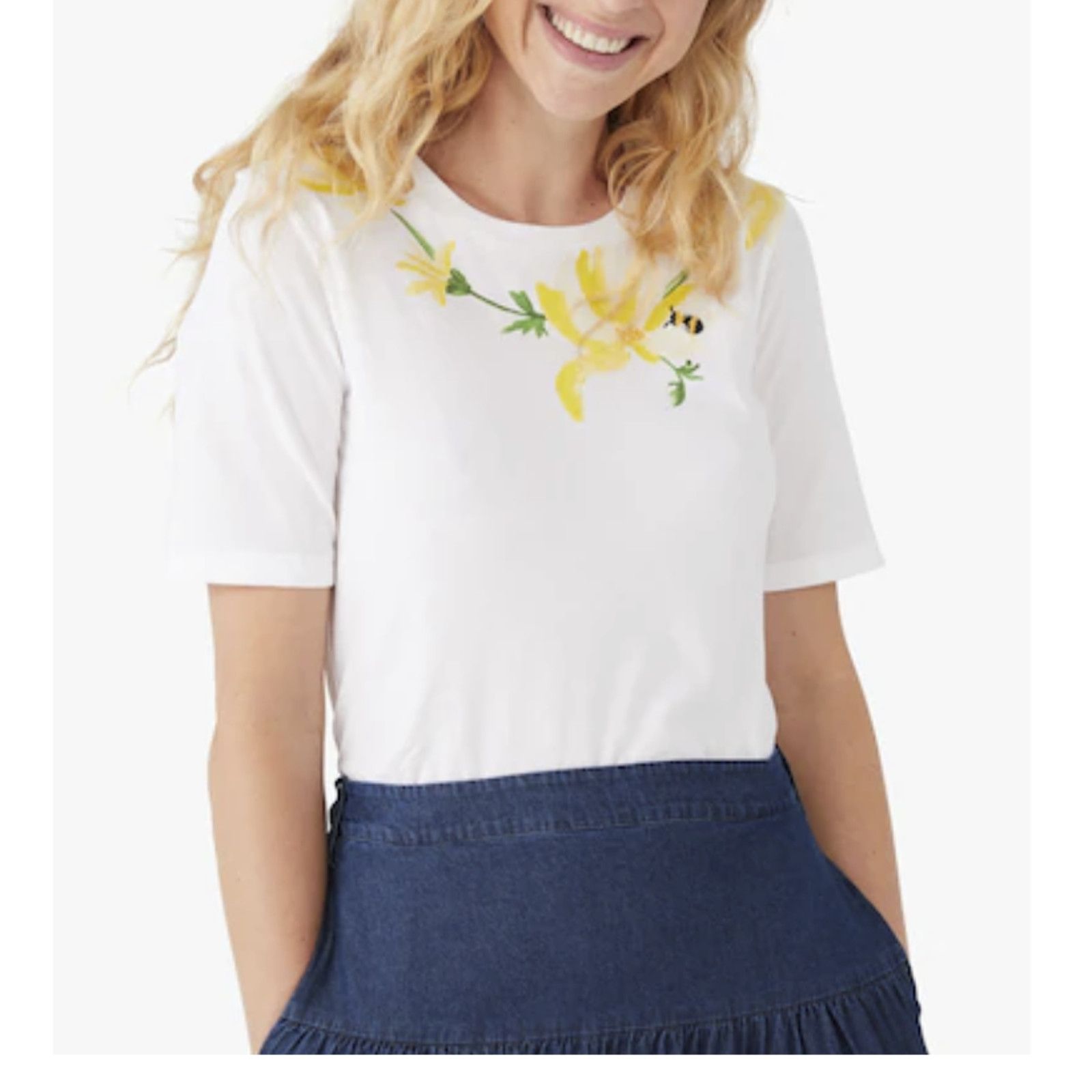 Kate Spade Kate Spade Women Shirt Busy Bee Casual Tee X-L Fresh White Size XL / US 12-14 / IT 48-50 - 4 Thumbnail