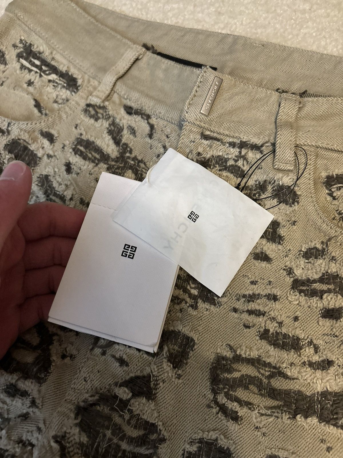 Givenchy Givenchy Distressed Camo Zipper Slim Fit Jeans Brown Beige Size US 30 / EU 46 - 5 Thumbnail