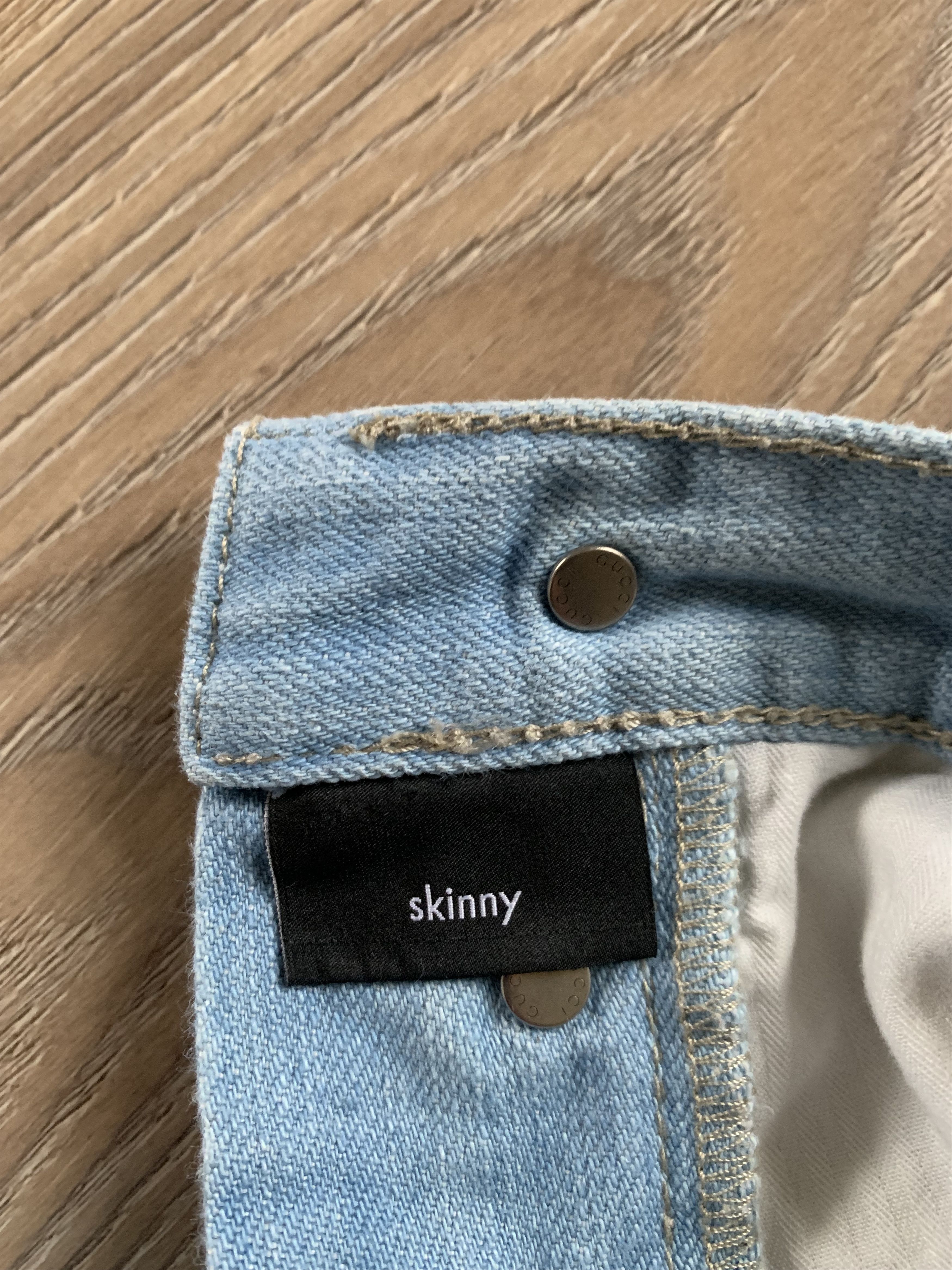 Gucci × Vintage Gucci Light Blue Skinny Jeans Size US 32 / EU 48 - 9 Thumbnail
