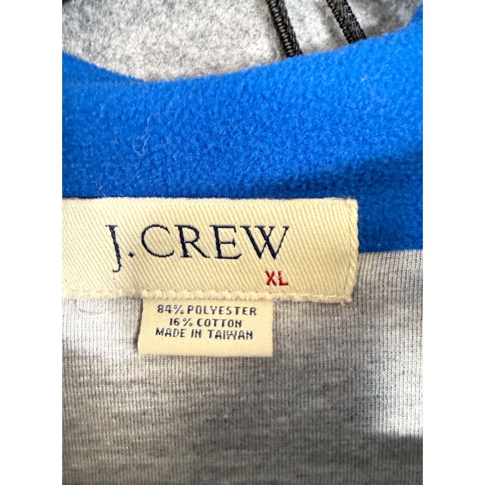 J.Crew J.Crew Sweatshirt Mens XL Blue Fleece Quarter Zip Long Sleeve Pullover Mock Neck Zipper Pocket Pullover Regular Fit Winterwear Size US XL / EU 56 / 4 - 6 Thumbnail